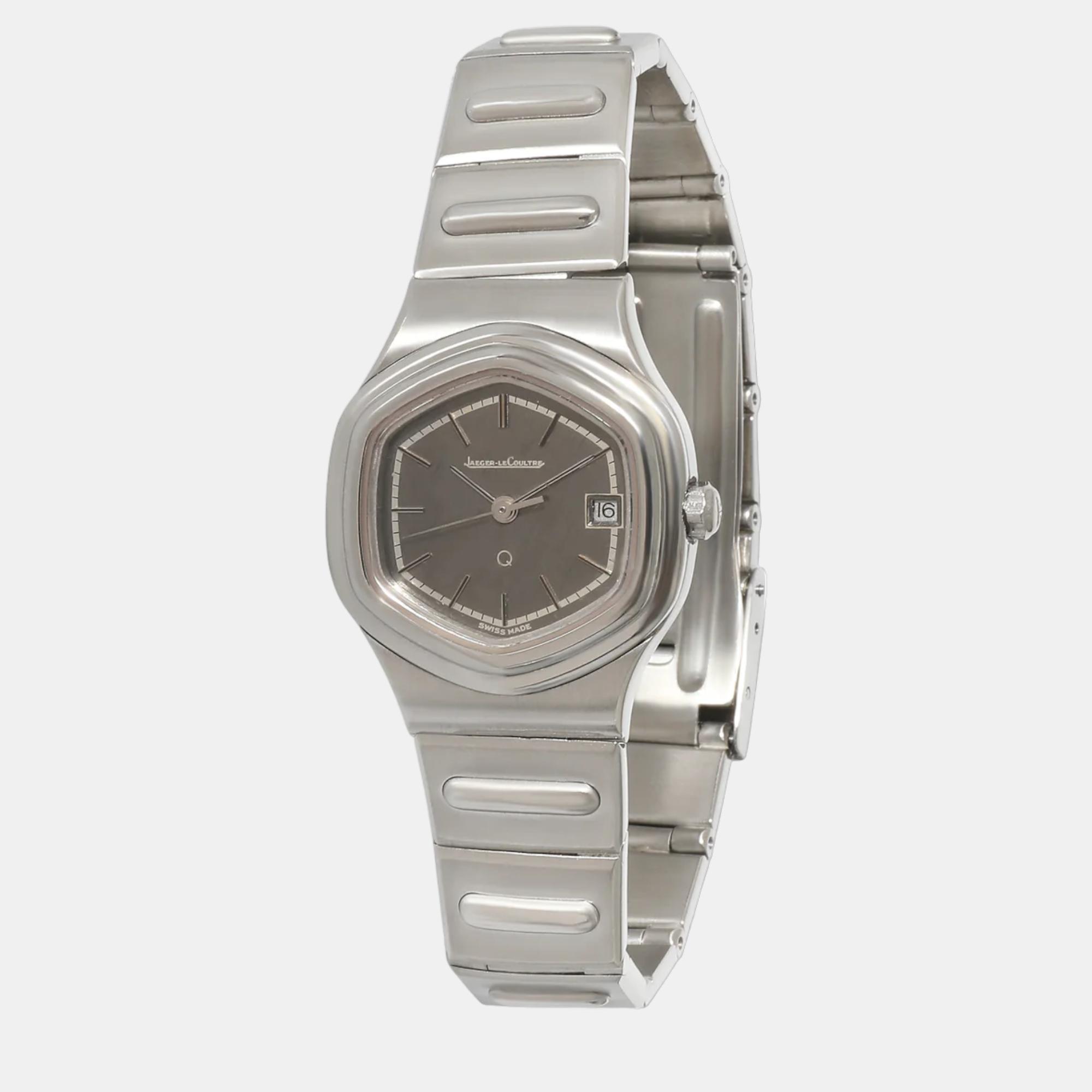 Jaeger LeCoultre Grey  Stainless Steel Albatross 31600268 Women's Wristwatch 25 Mm