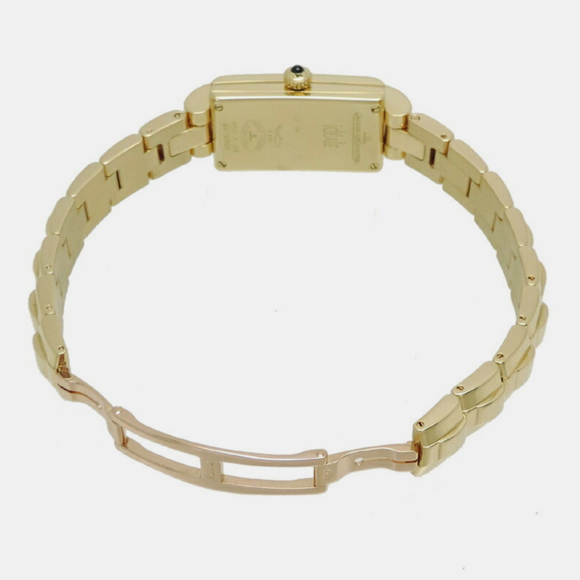 Jaeger LeCoultre White 18k Yellow Gold Ideal Q4601581 Quartz Women's Wristwatch 17 Mm