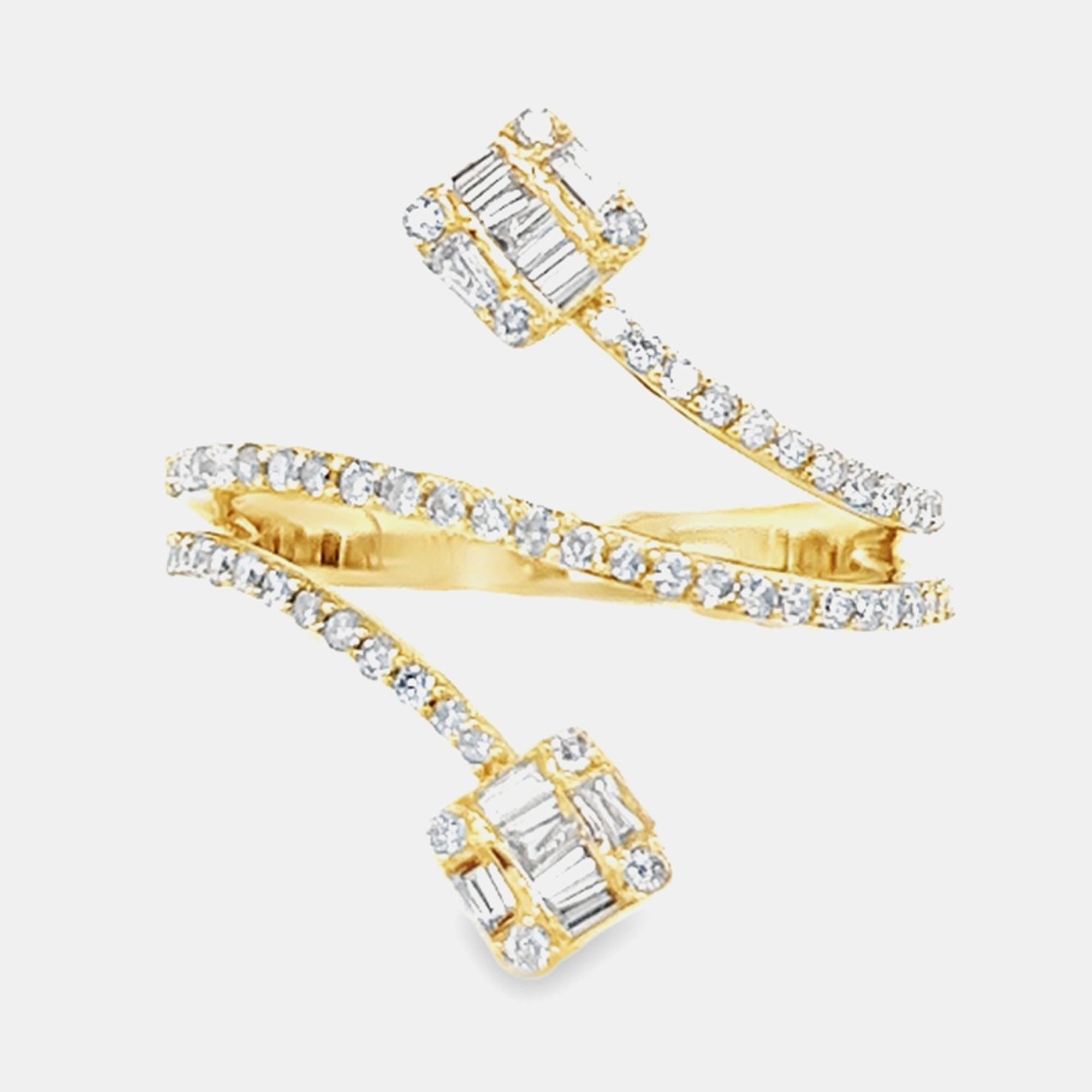 14K Yellow Gold Diamond Divergent Ring (0.55ctw)