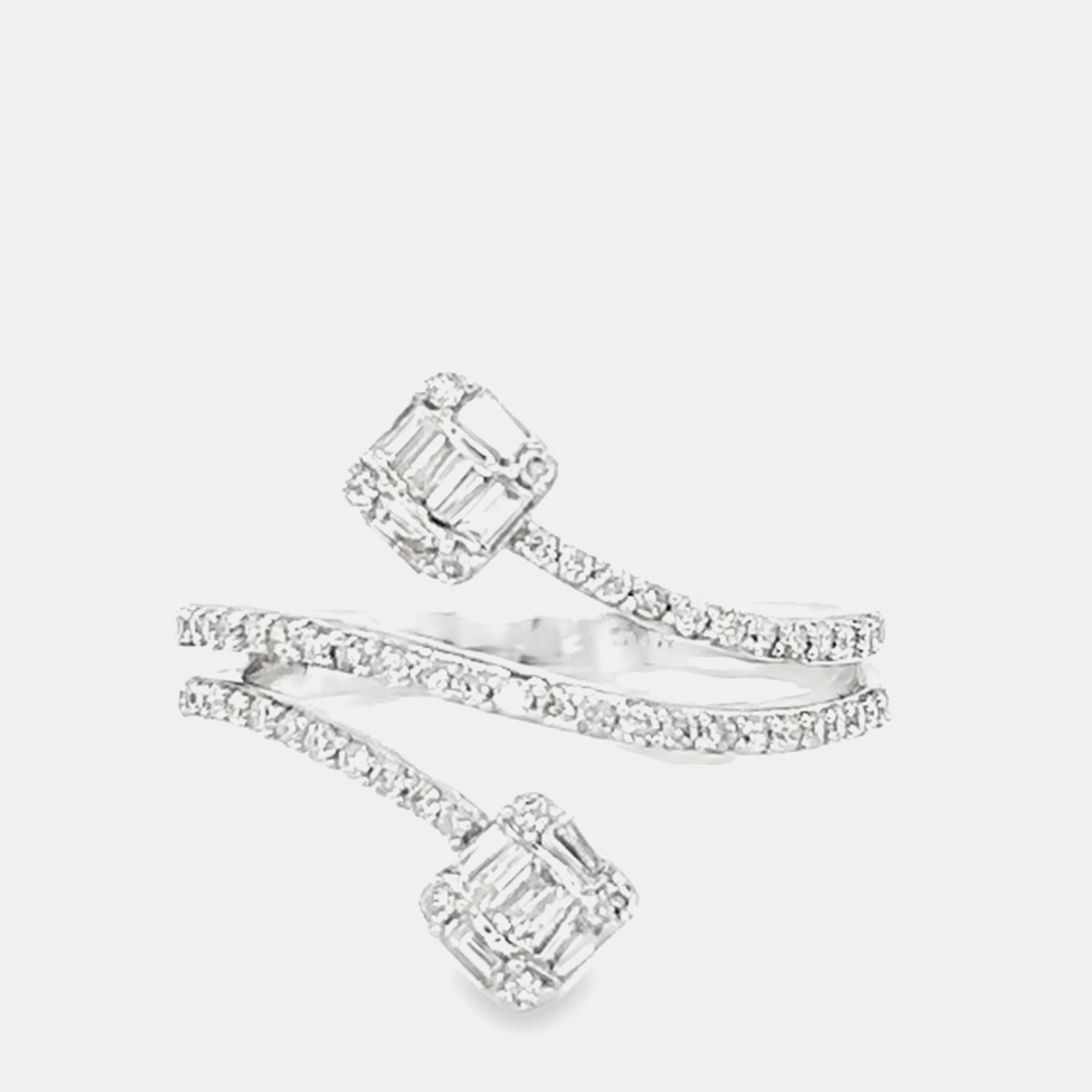 14K White Gold Divergent Diamond Ring (0.55ctw)