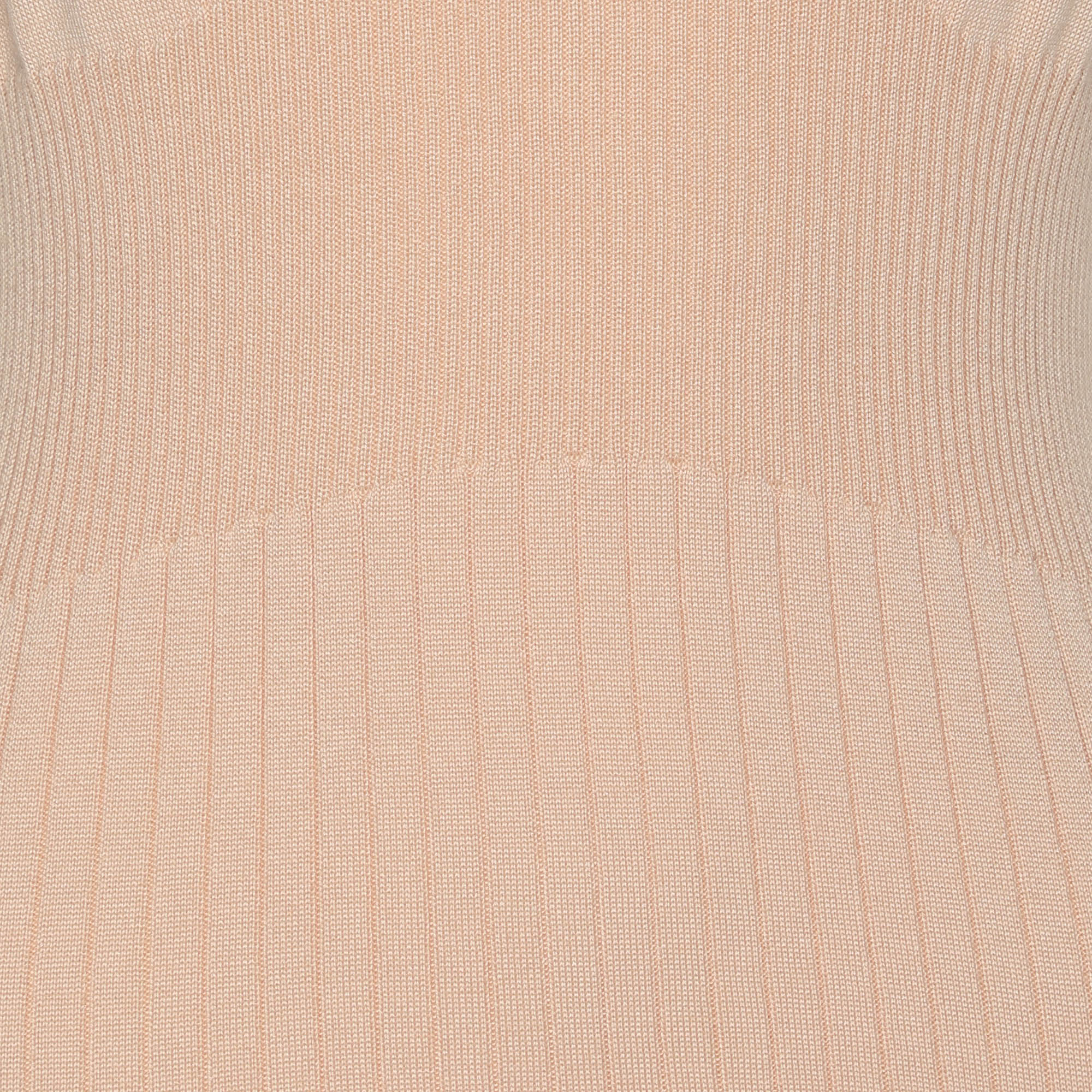 Jil Sander Cream/Beige Knit Virgin Wool Maxi Dress M