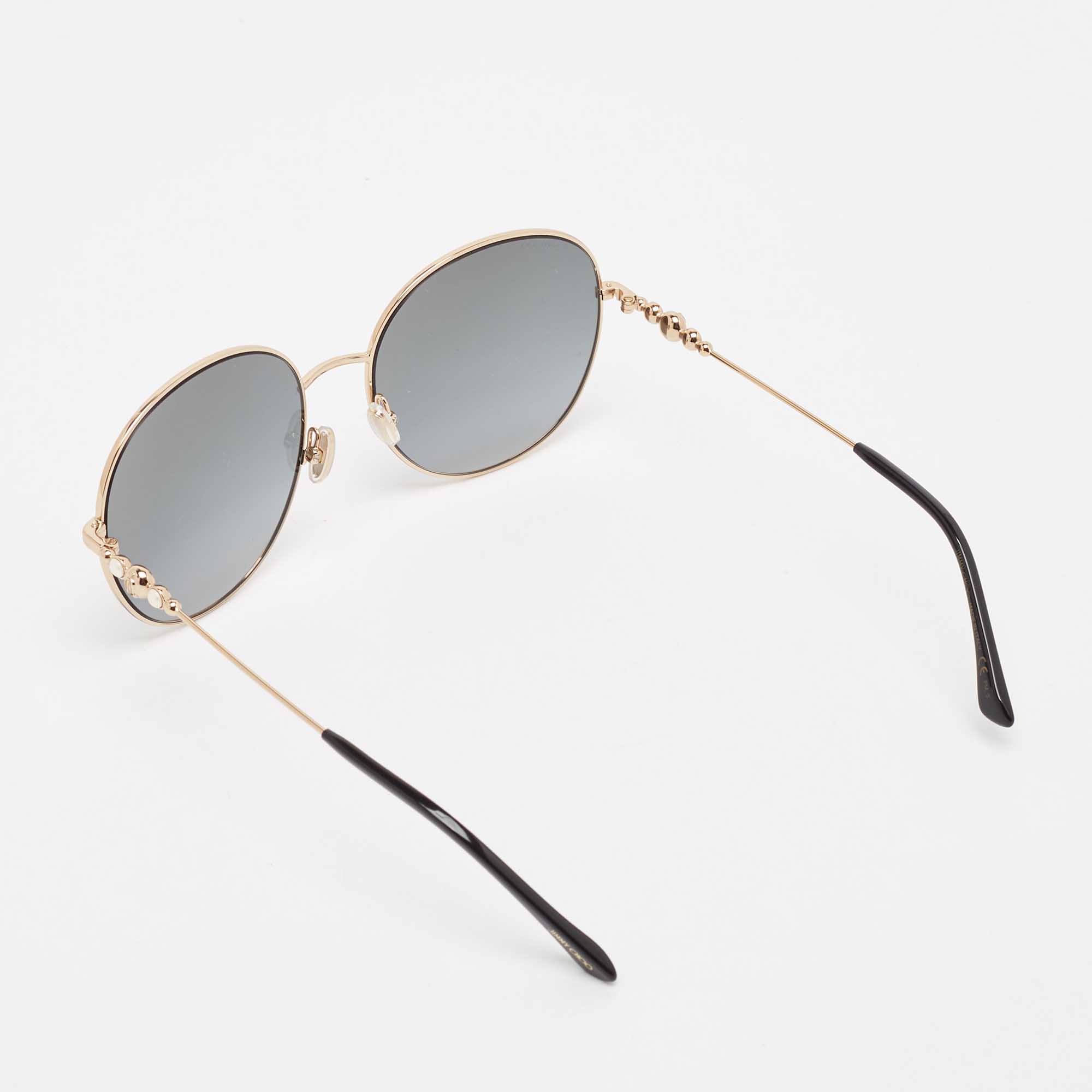 Jimmy Choo Black Gradient Birdie/S Round Sunglasses