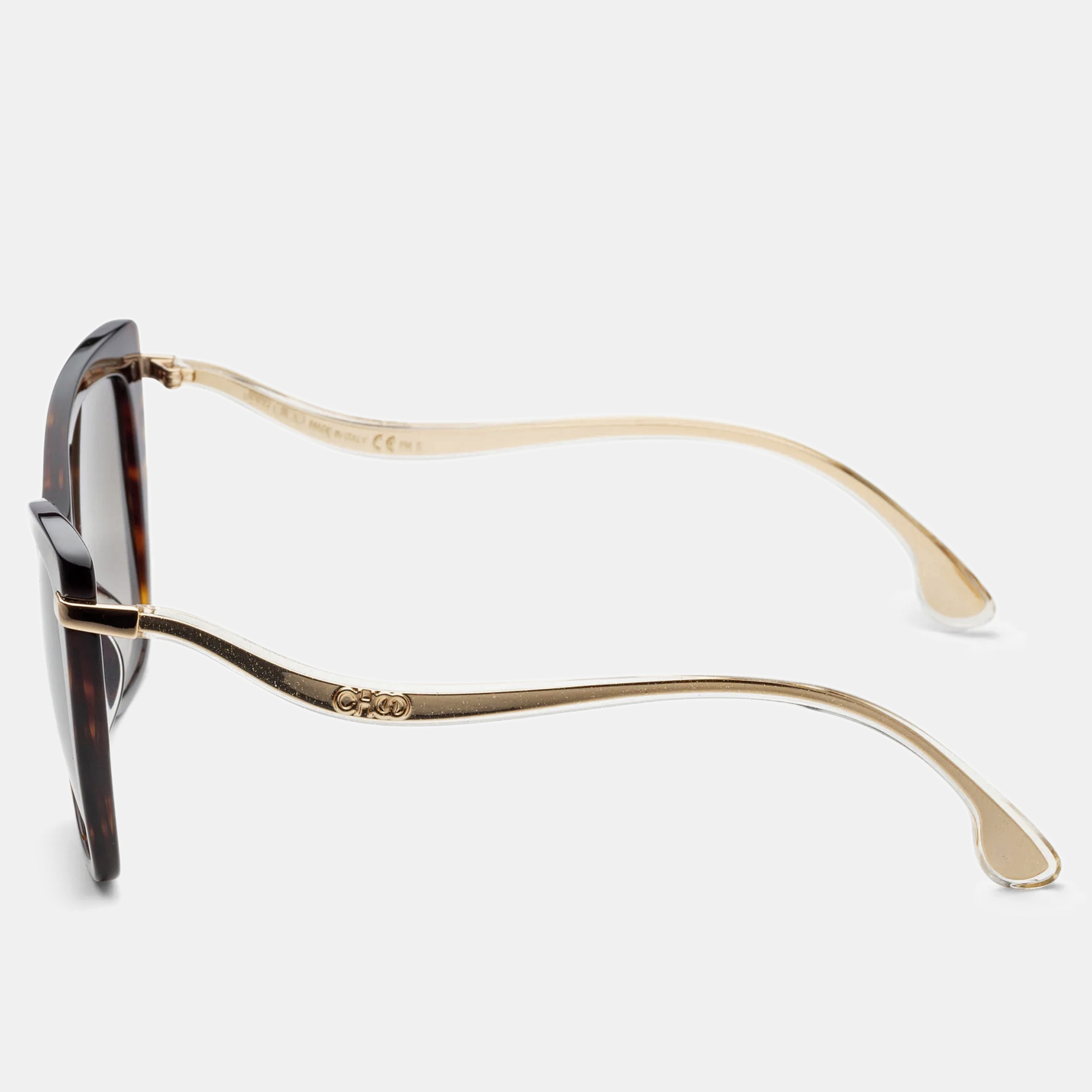 Jimmy Choo Grey Gold Shelby Cat Eye Women's Sunglasses 57mm