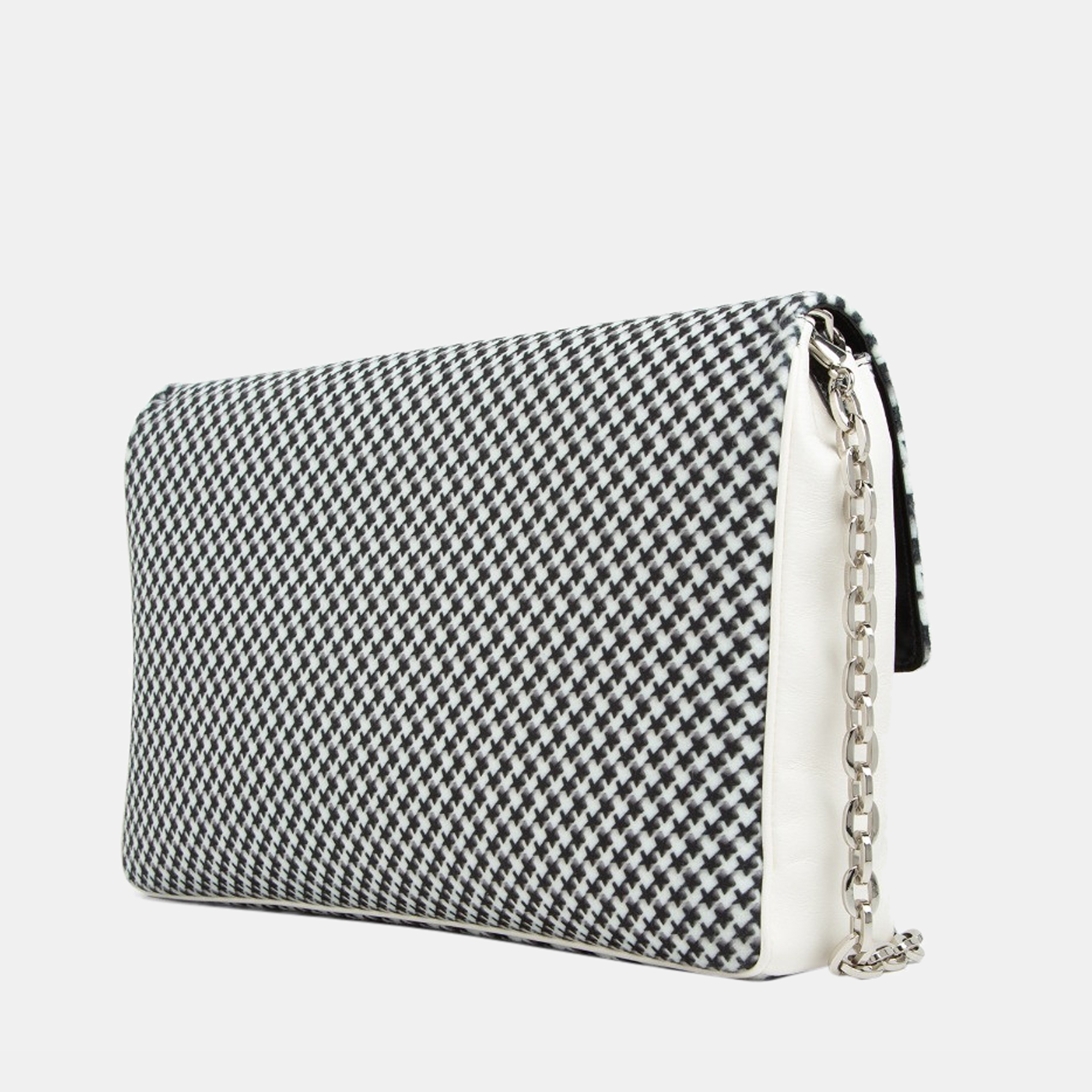 Jimmy Choo Black/White - Wool & Leather - Crossbody Bag