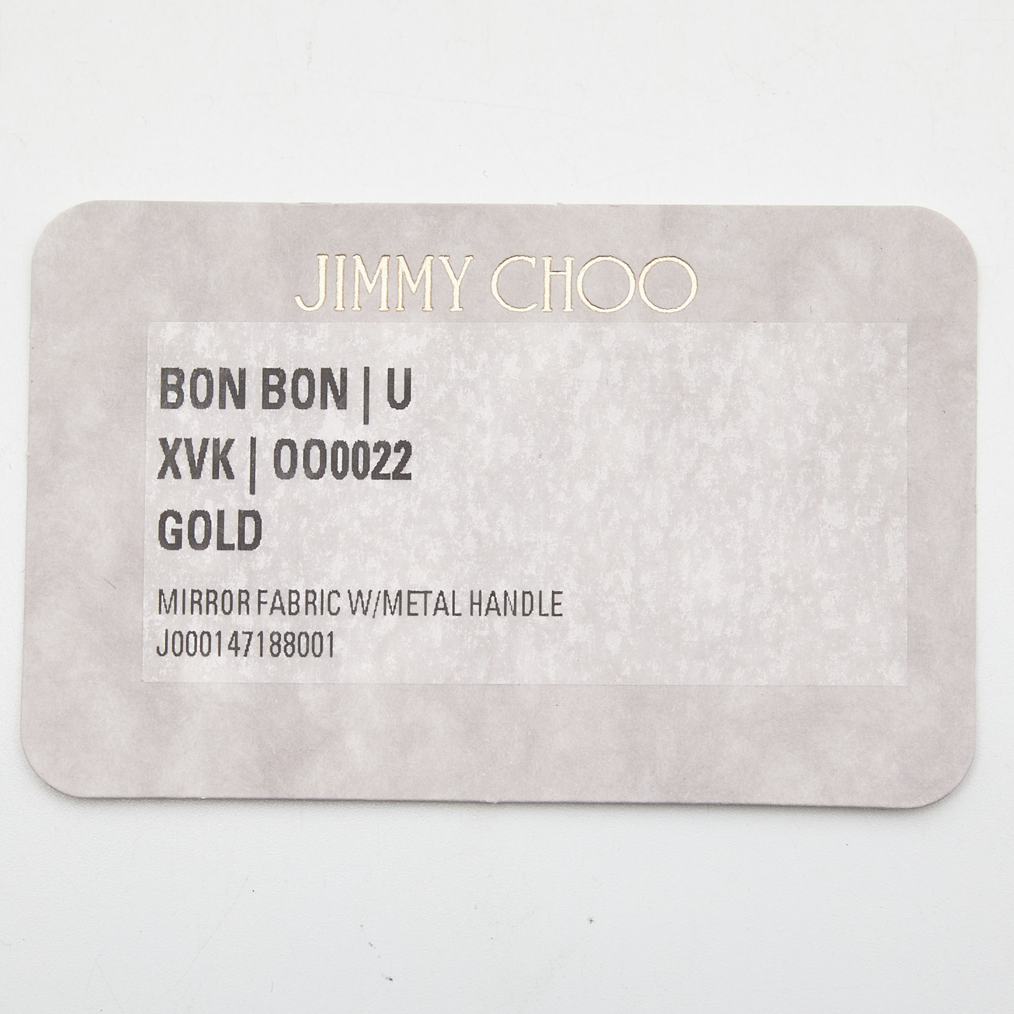 Jimmy Choo Gold Laminated Leather Bon Bon Crystal Embellished Bucket Bag
