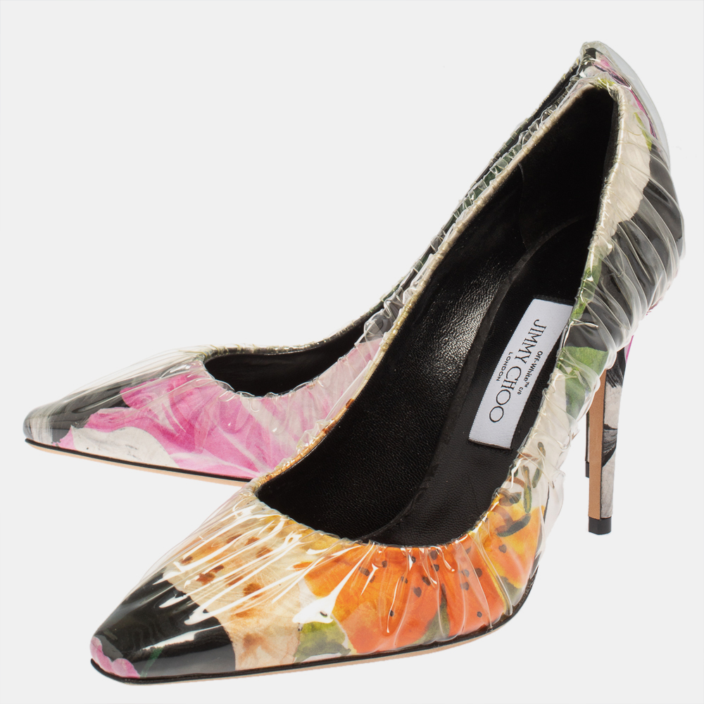 Off-White X Jimmy Choo Multicolor Vinyl Anne Pumps Size 39