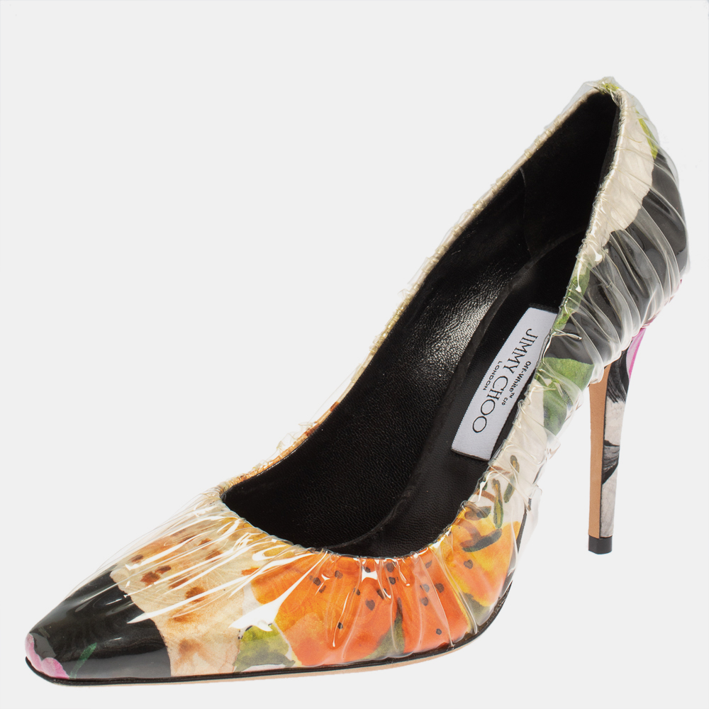 Off-White X Jimmy Choo Multicolor Vinyl Anne Pumps Size 39