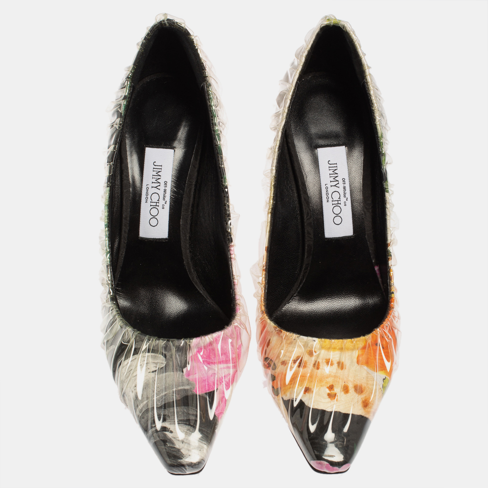 Off-White X Jimmy Choo Multicolor Vinyl Anne Pumps Size 39