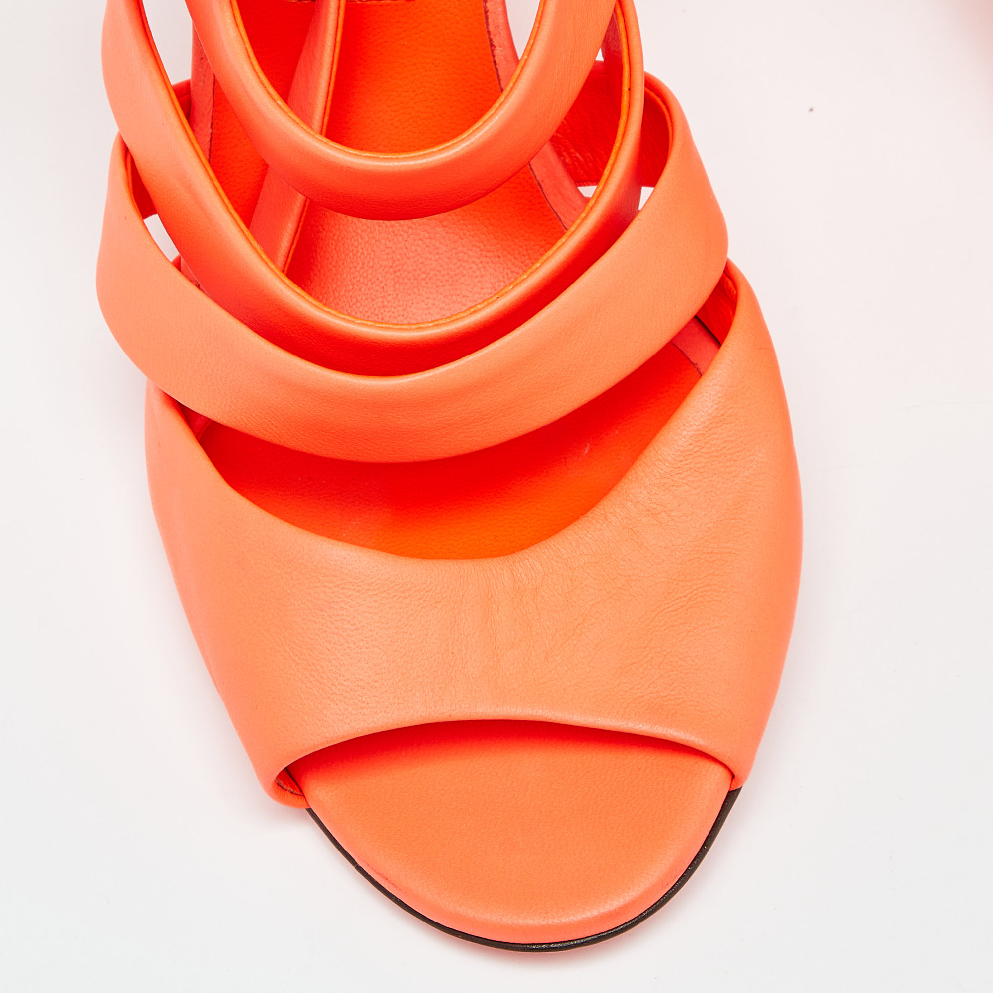 Jimmy Choo Neon Orange Dame Sandals Size 39