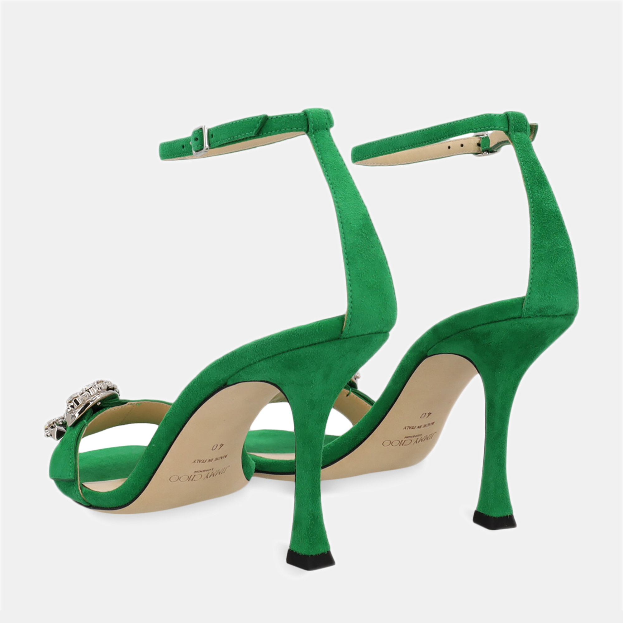 Jimmy Choo Women's Leather Sandals - Green - EU 40