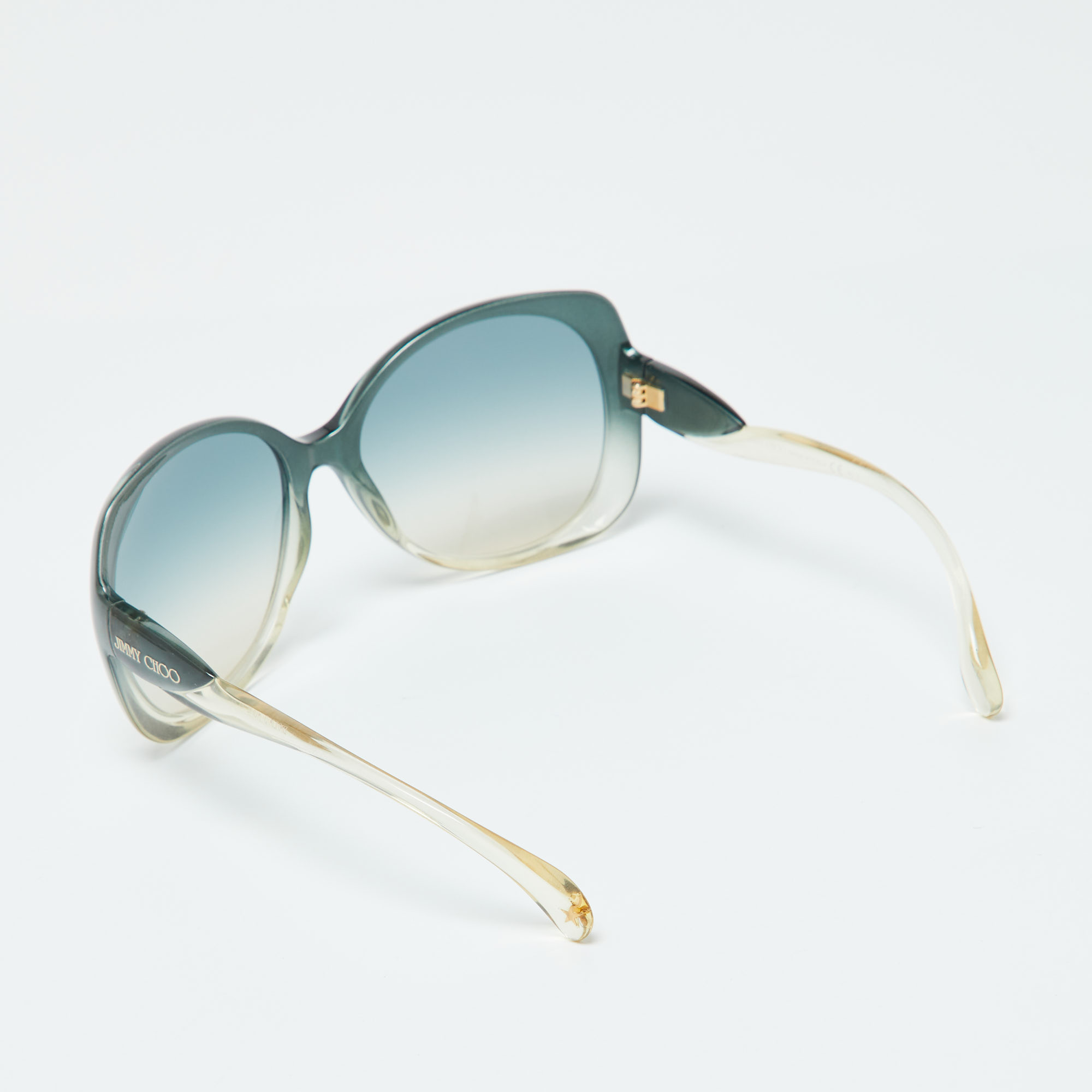 Jimmy Choo Green/Green Gradient Dahlia/S Oversized Sunglasses