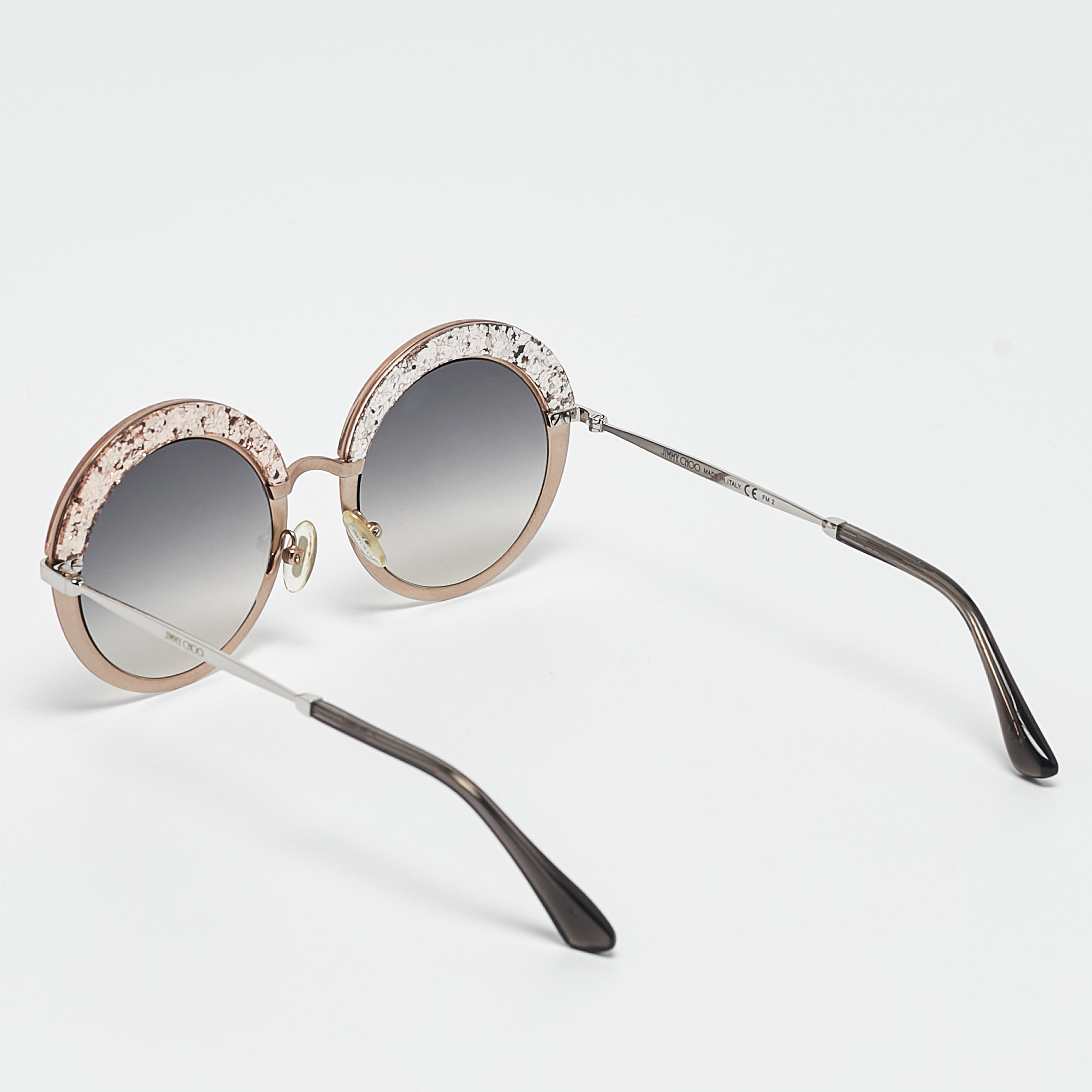 Jimmy Choo Grey/Peach Gradient Gotha/S Round Sunglasses