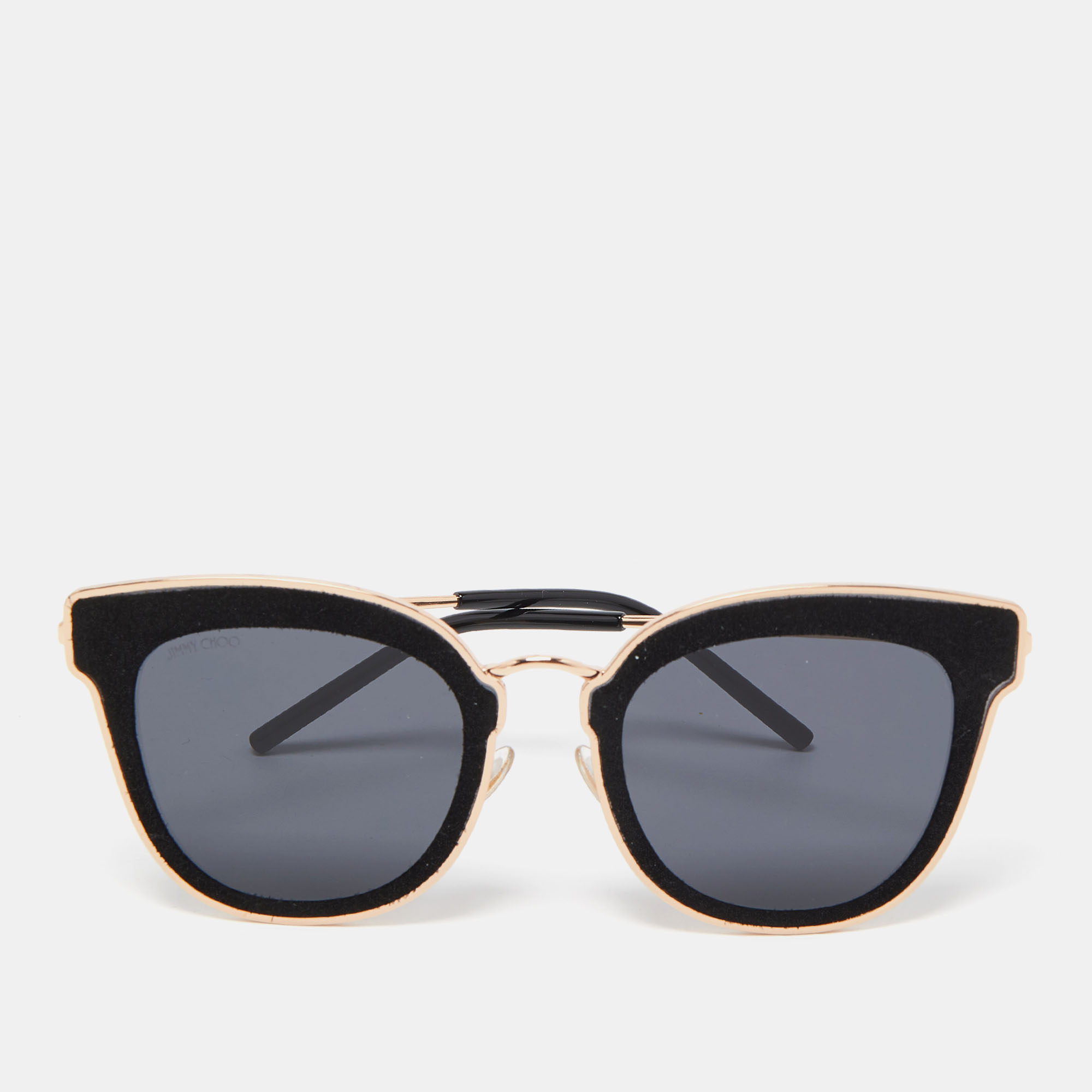 Jimmy Choo Black/Gold Nile/S Cat Eye Sunglasses