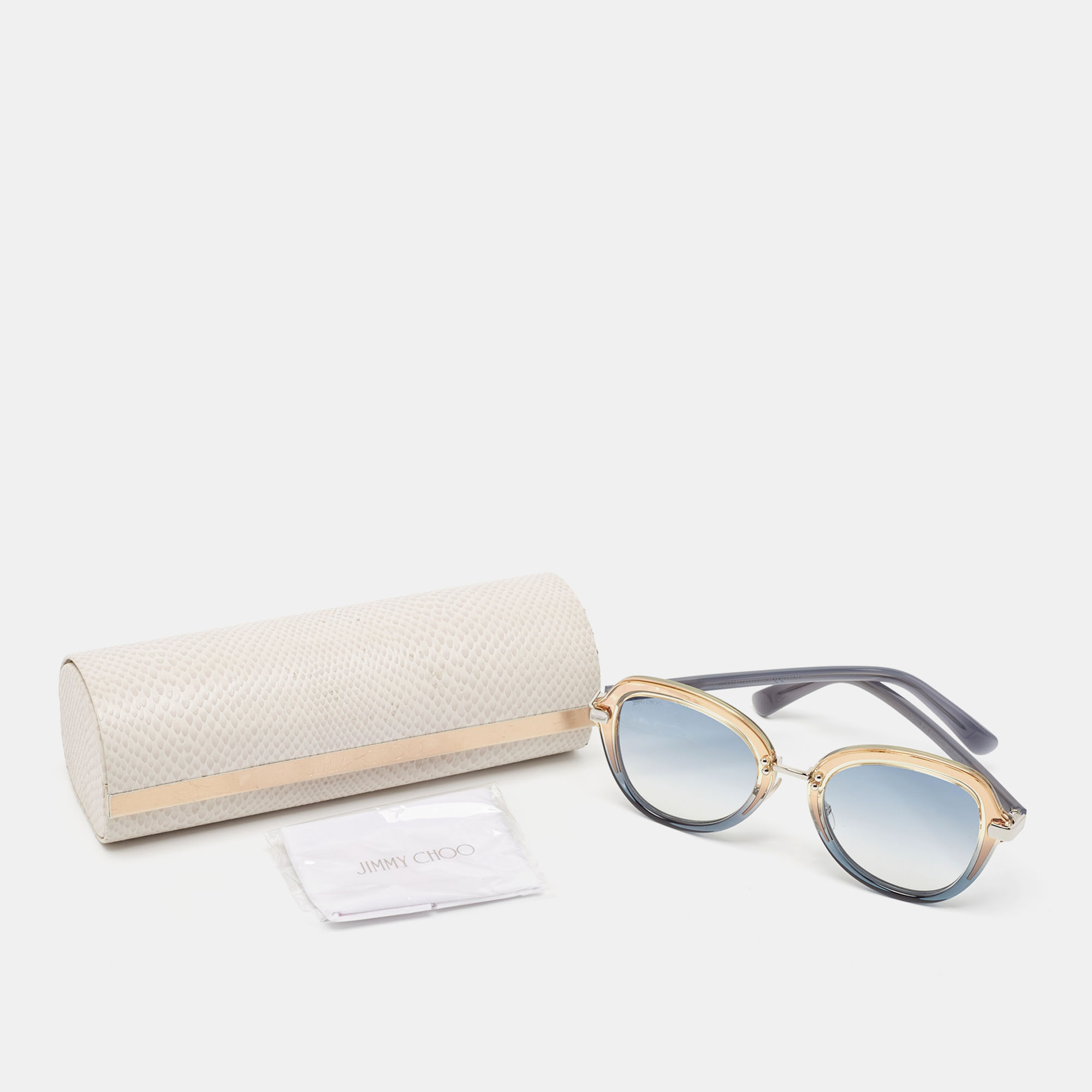 Jimmy Choo Blue Gradient DREE/S Round Sunglasses