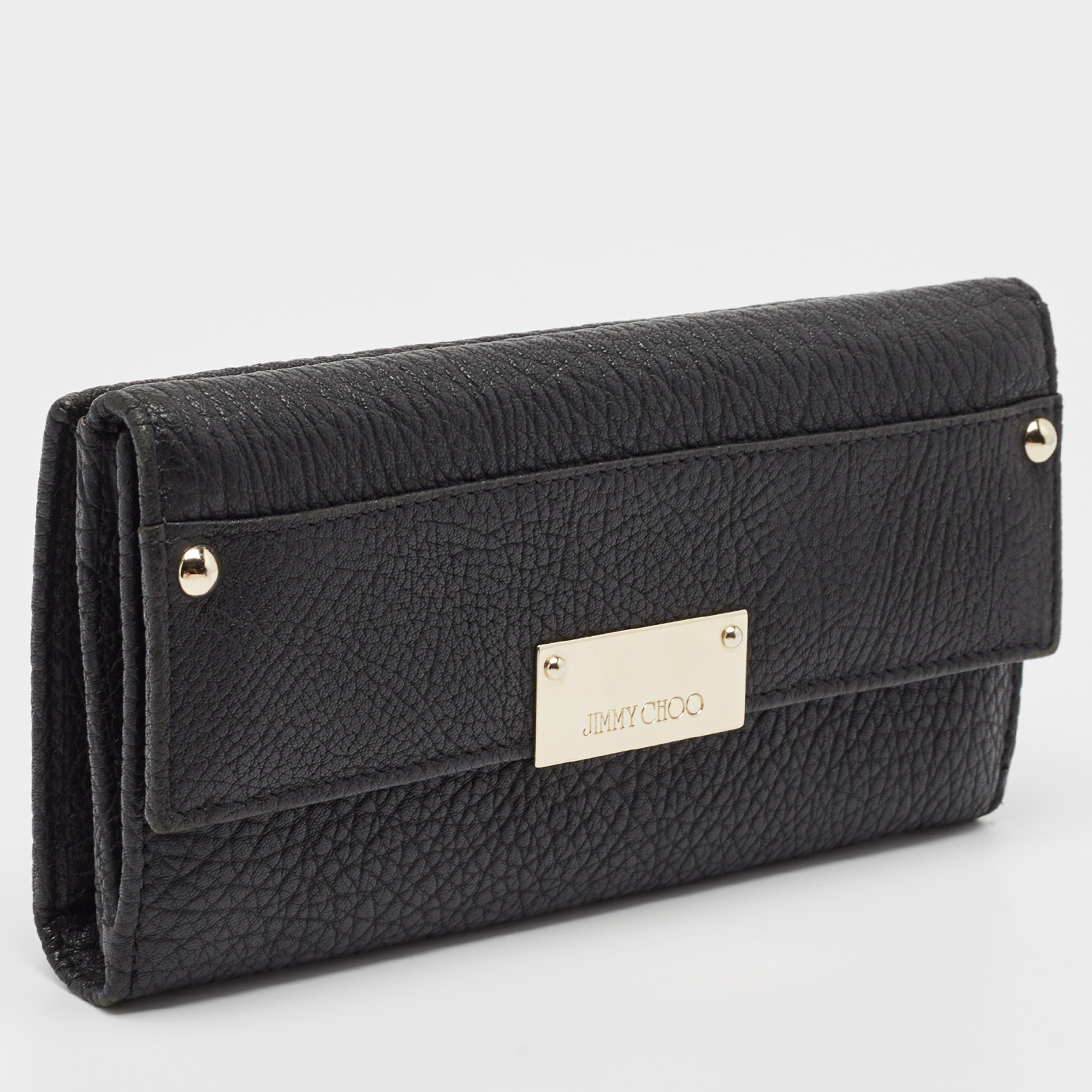 Jimmy Choo Black Reese Continental Wallet