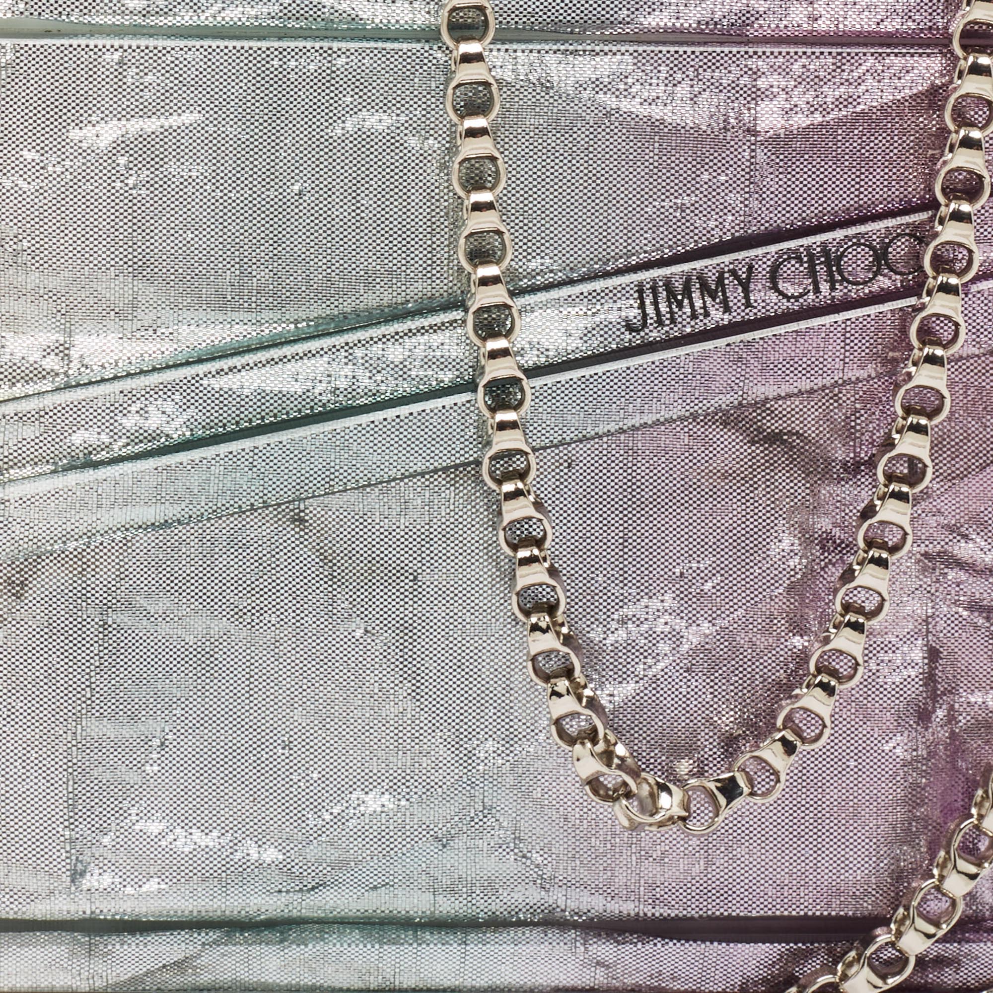 Jimmy Choo Multicolor Acrylic And Velvet Candy Chain Clutch