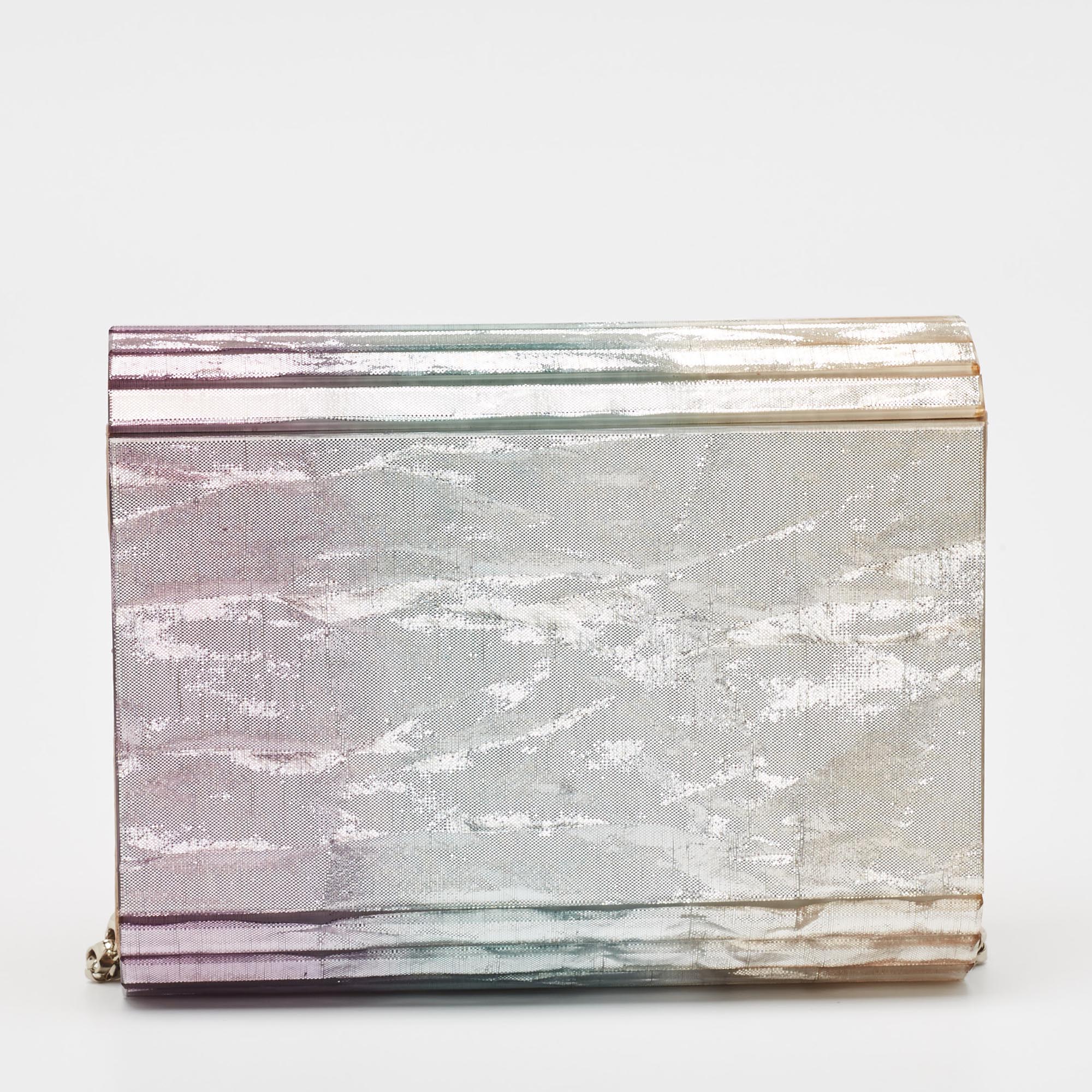 Jimmy Choo Multicolor Acrylic And Velvet Candy Chain Clutch