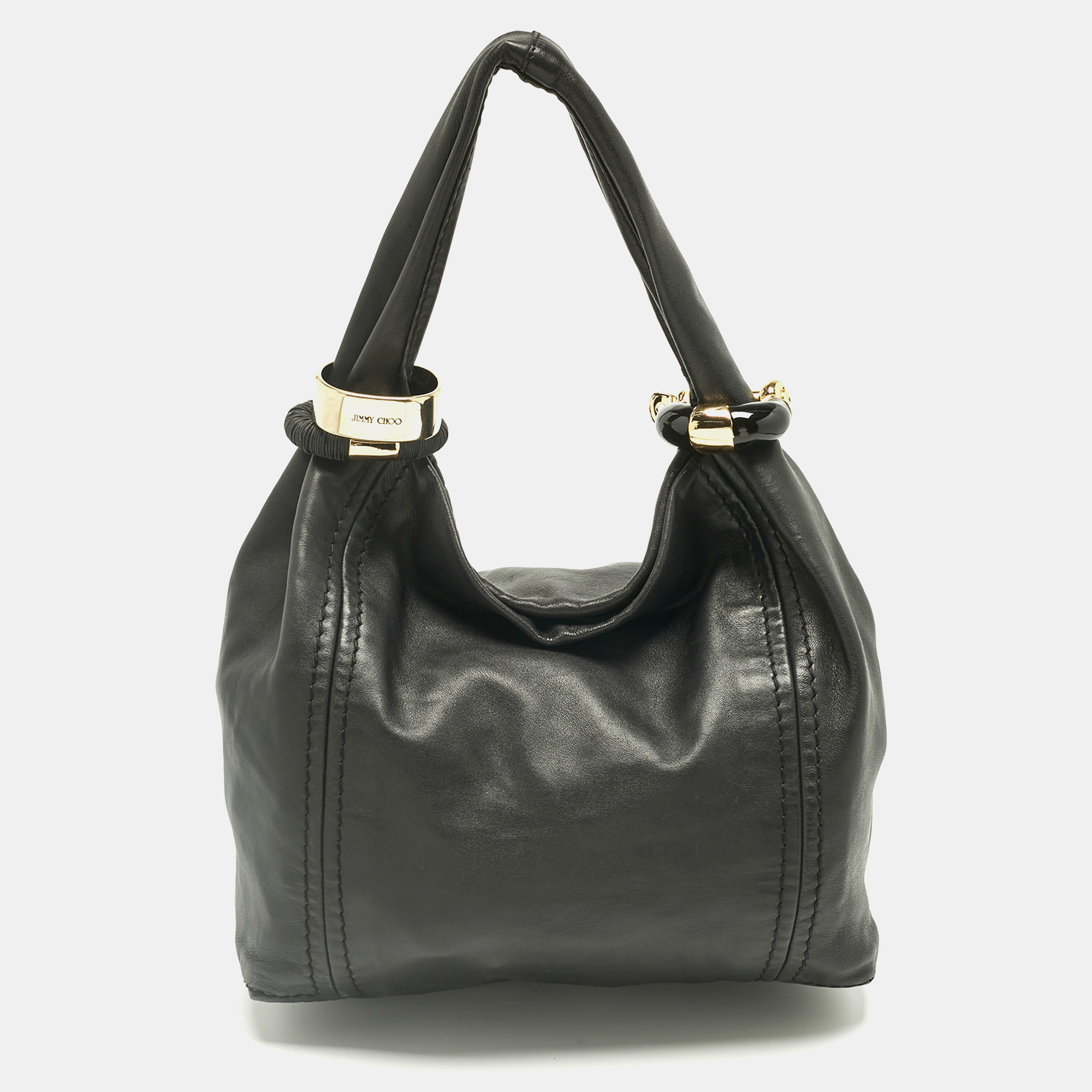Jimmy Choo Black Leather Saba Hobo
Jimmy Choo Black Leather Saba Hobo