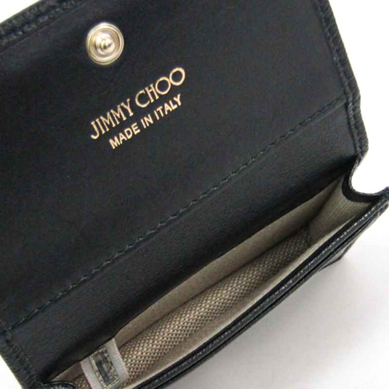 Jimmy Choo Black Leather Nelllo Card Case 
Jimmy Choo Black Leather Nelllo Card Case