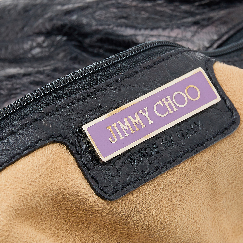 Jimmy Choo Black Leather Ayse Shoulder Bag
