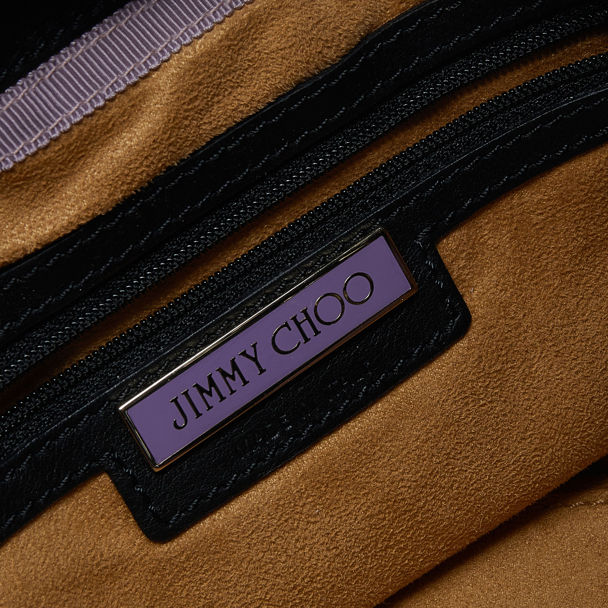 Jimmy Choo Black Crinkled Patent Leather Large Riki Tote Bag