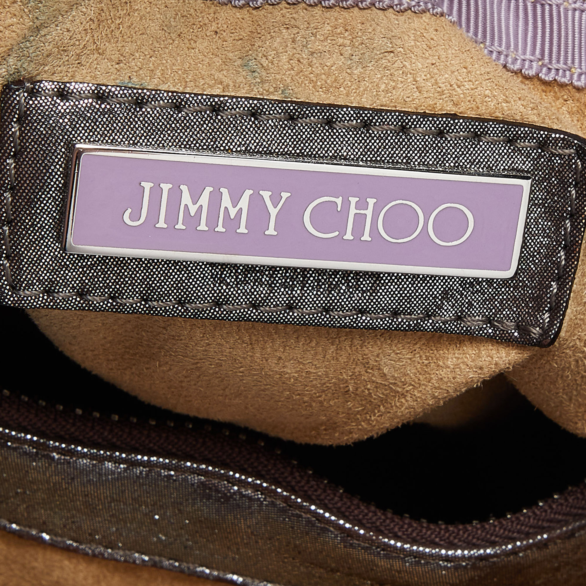 Jimmy Choo Metallic Iridescent Leather Hobo
