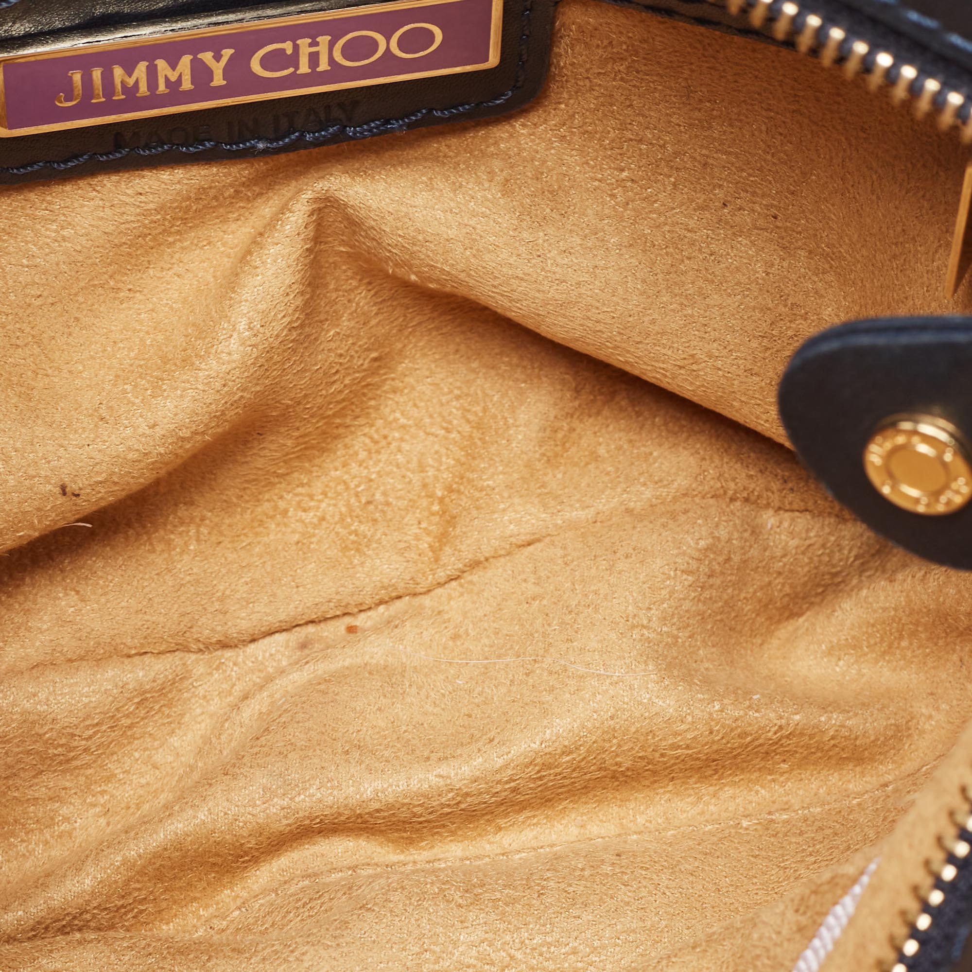 Jimmy Choo Multicolor Python Frame Chain Shoulder Bag