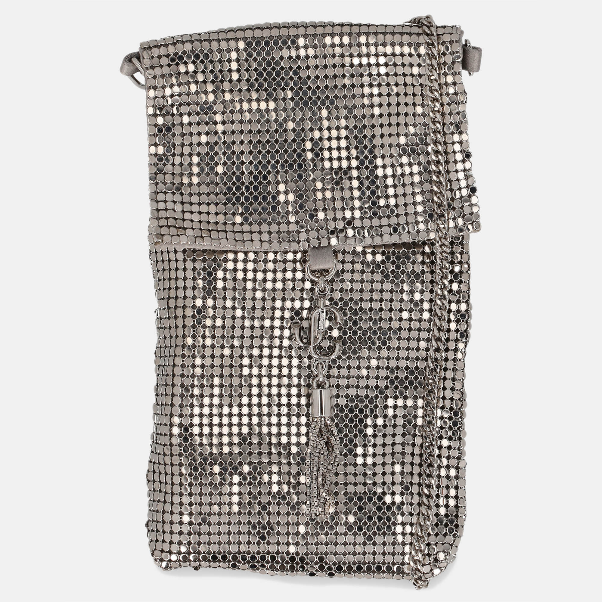 Jimmy Choo  Women's Metal Cross Body Bag - Silver - One Size