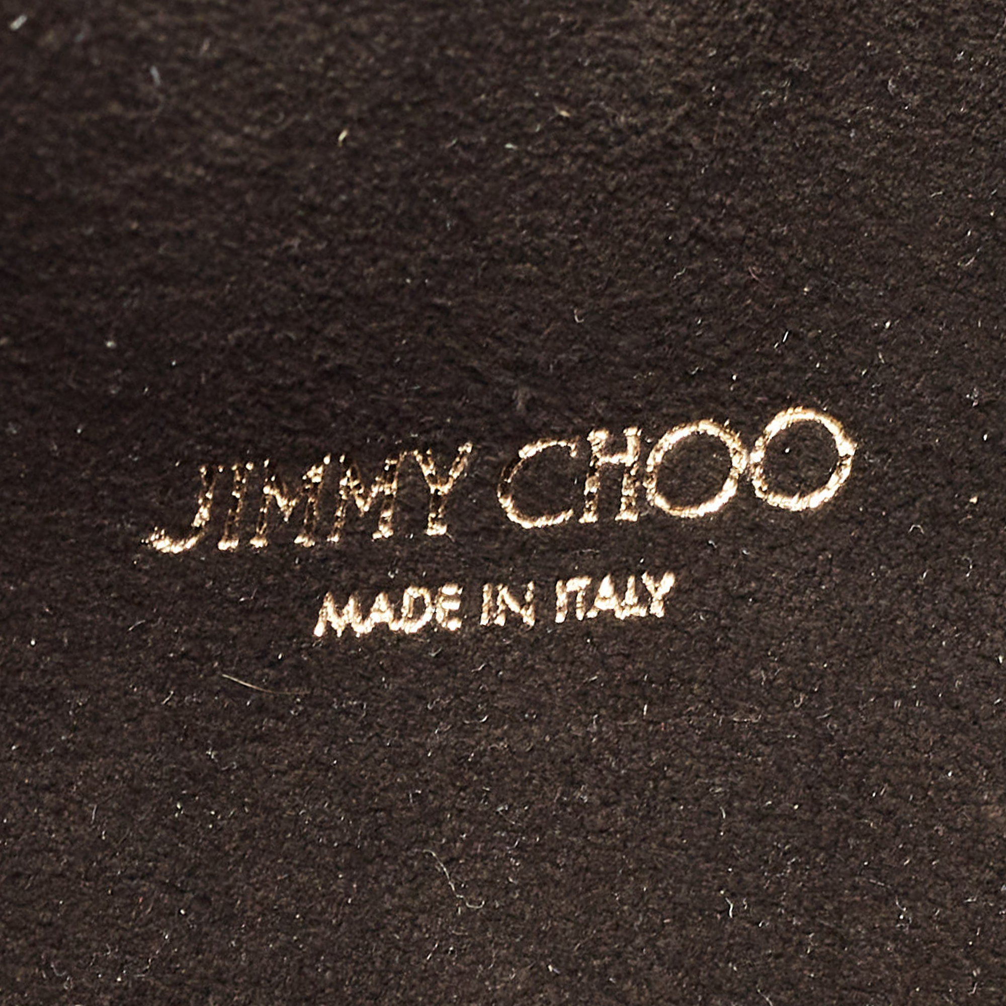 Jimmy Choo Brown/Black Calf Hair Embellished Lockett City Shoulder Bag