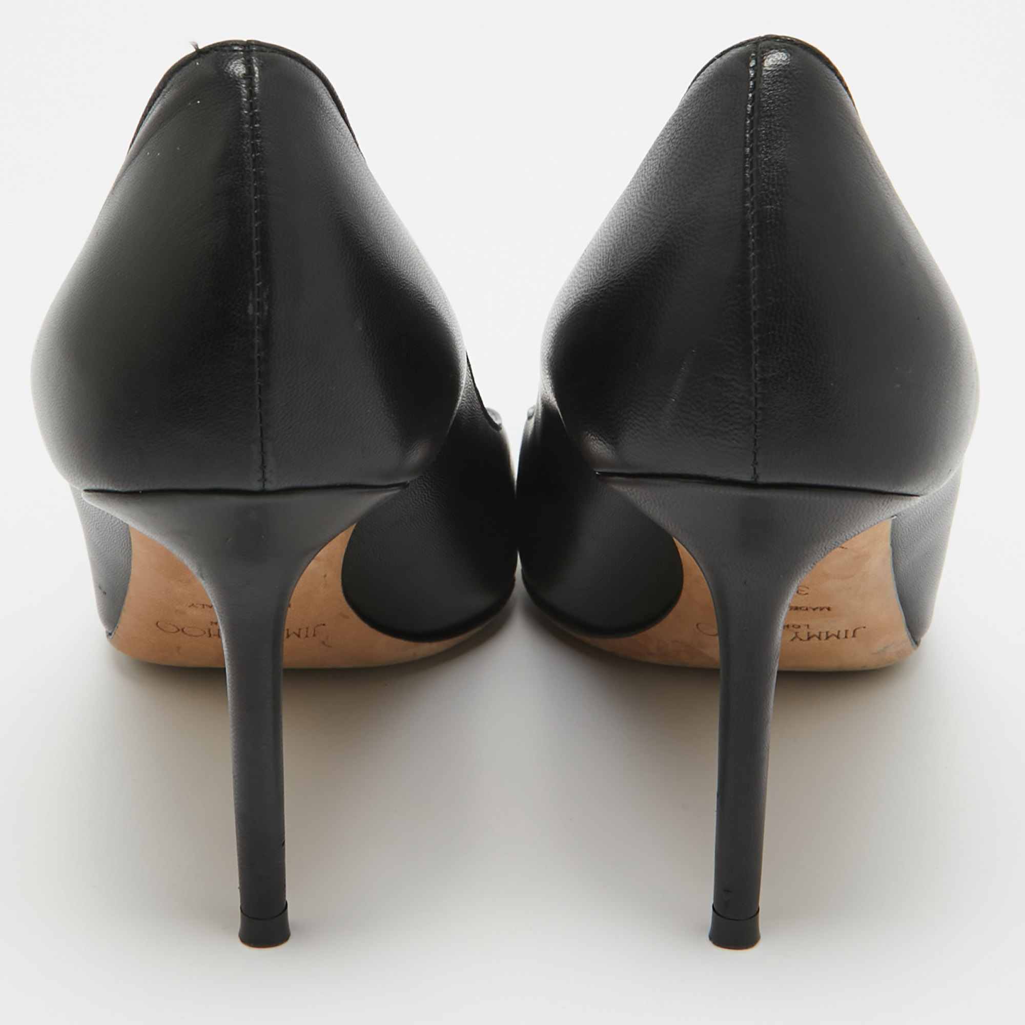 Jimmy Choo Black Leather JC Love Pumps Size 39.5