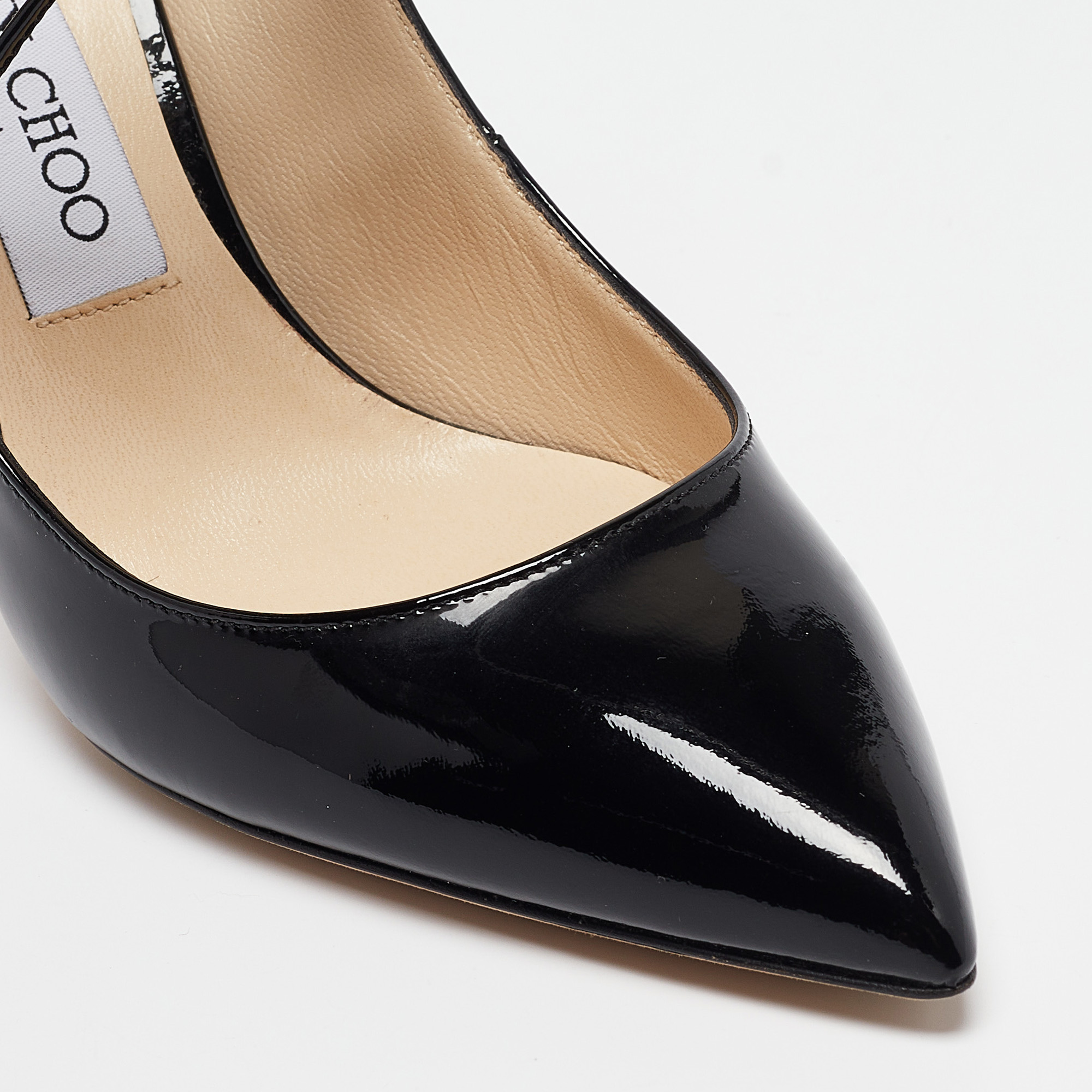 Jimmy Choo Black Patent  Leather Sage Pumps Size 36