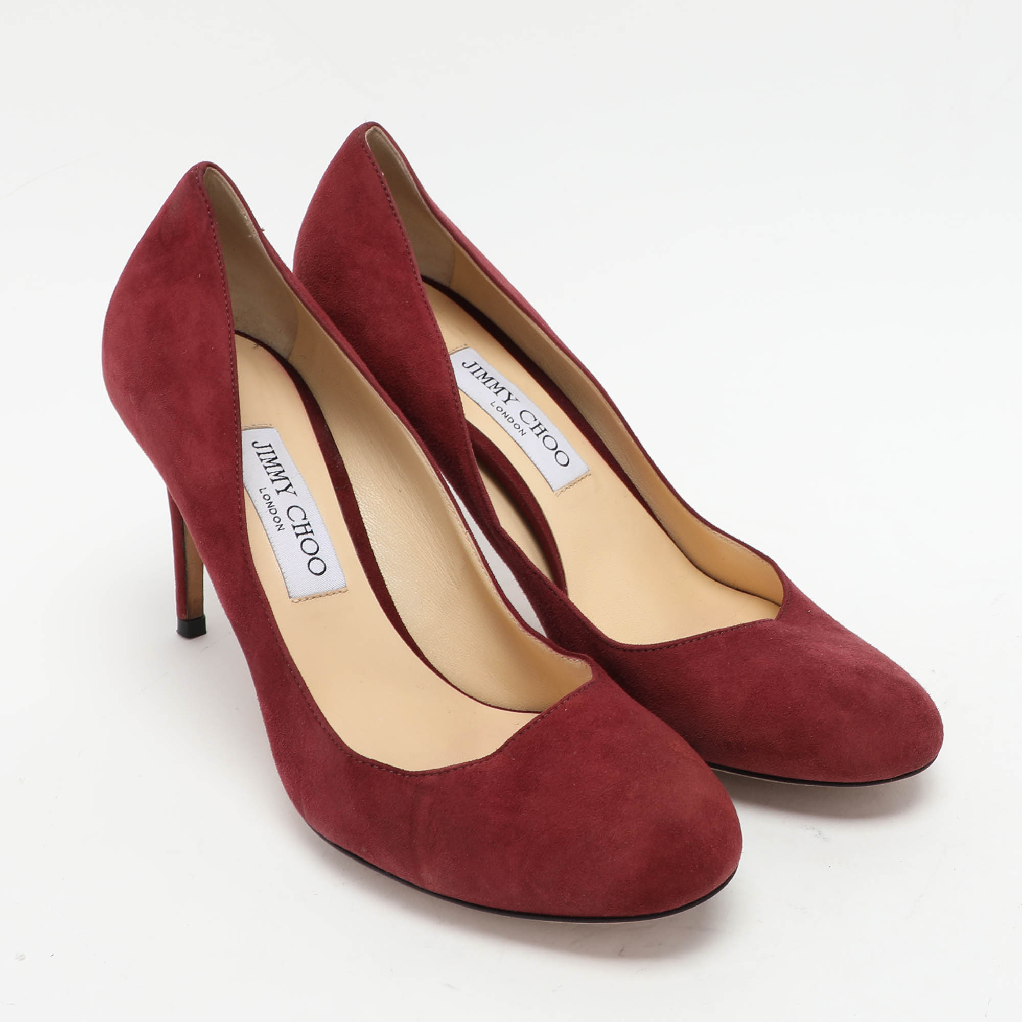 Jimmy Choo Burgundy Suede Pumps Size 39.5