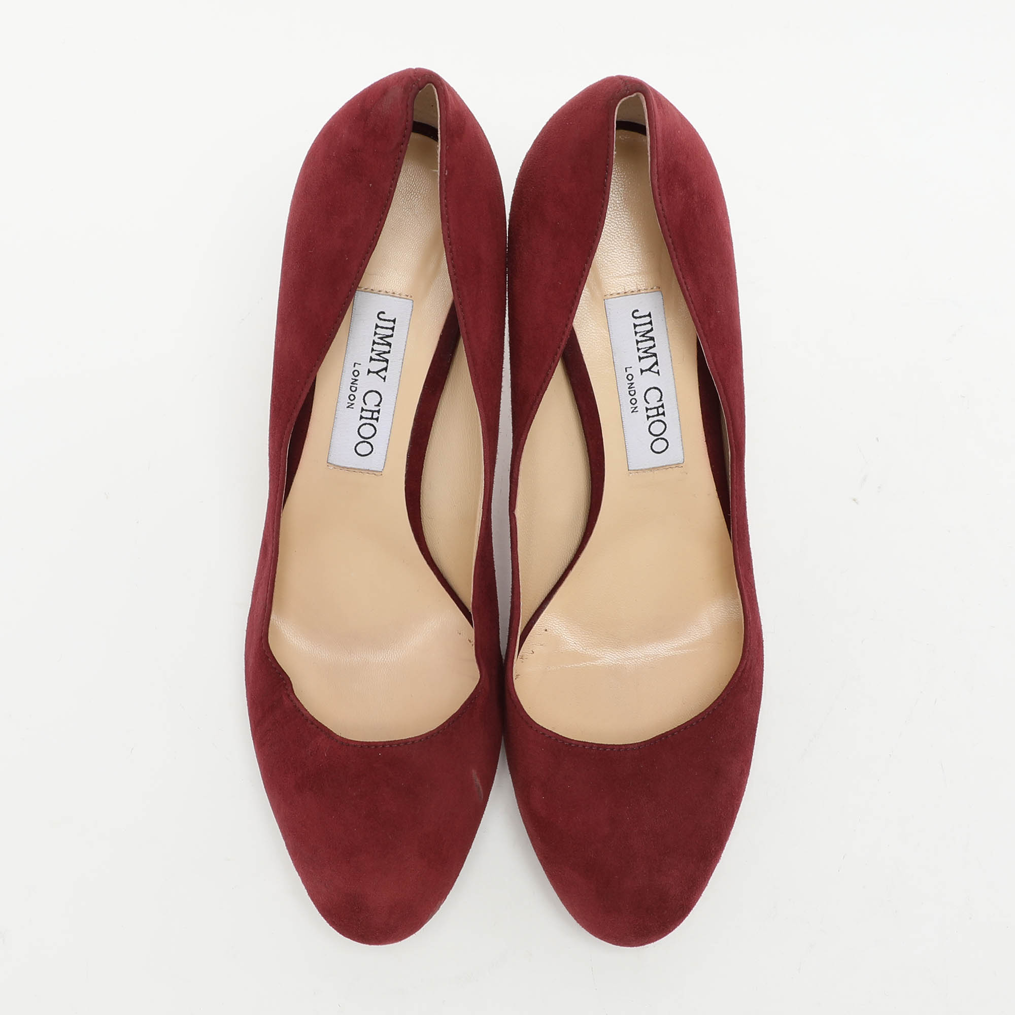 Jimmy Choo Burgundy Suede Pumps Size 39.5