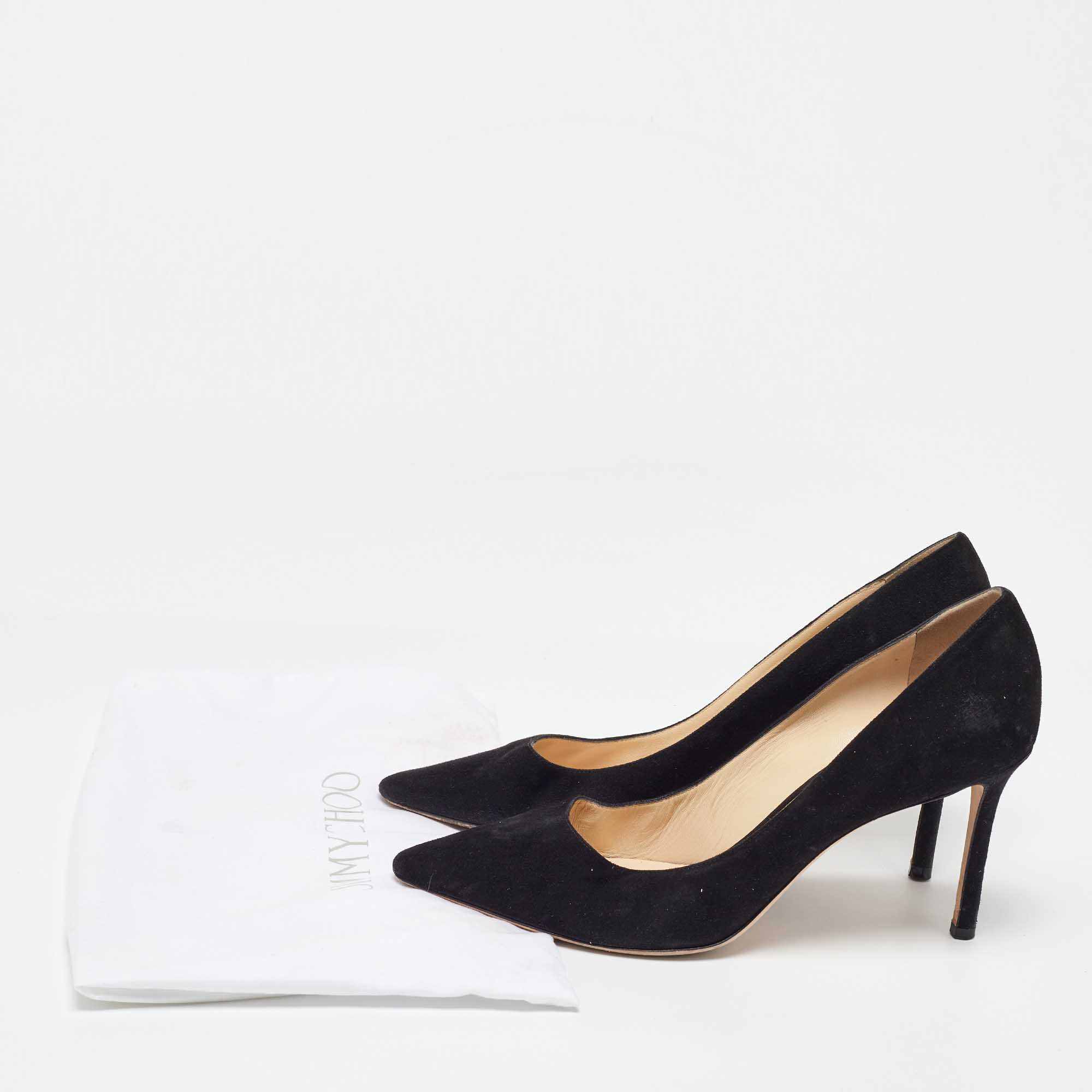 Jimmy Choo Black Suede Romy Pumps Size 40