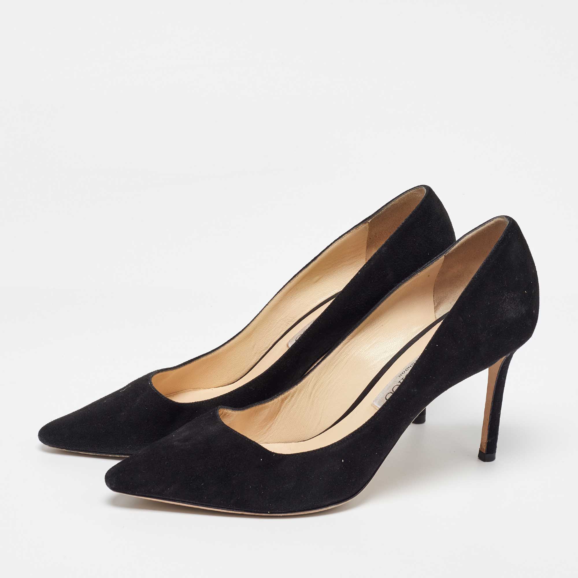 Jimmy Choo Black Suede Romy Pumps Size 40