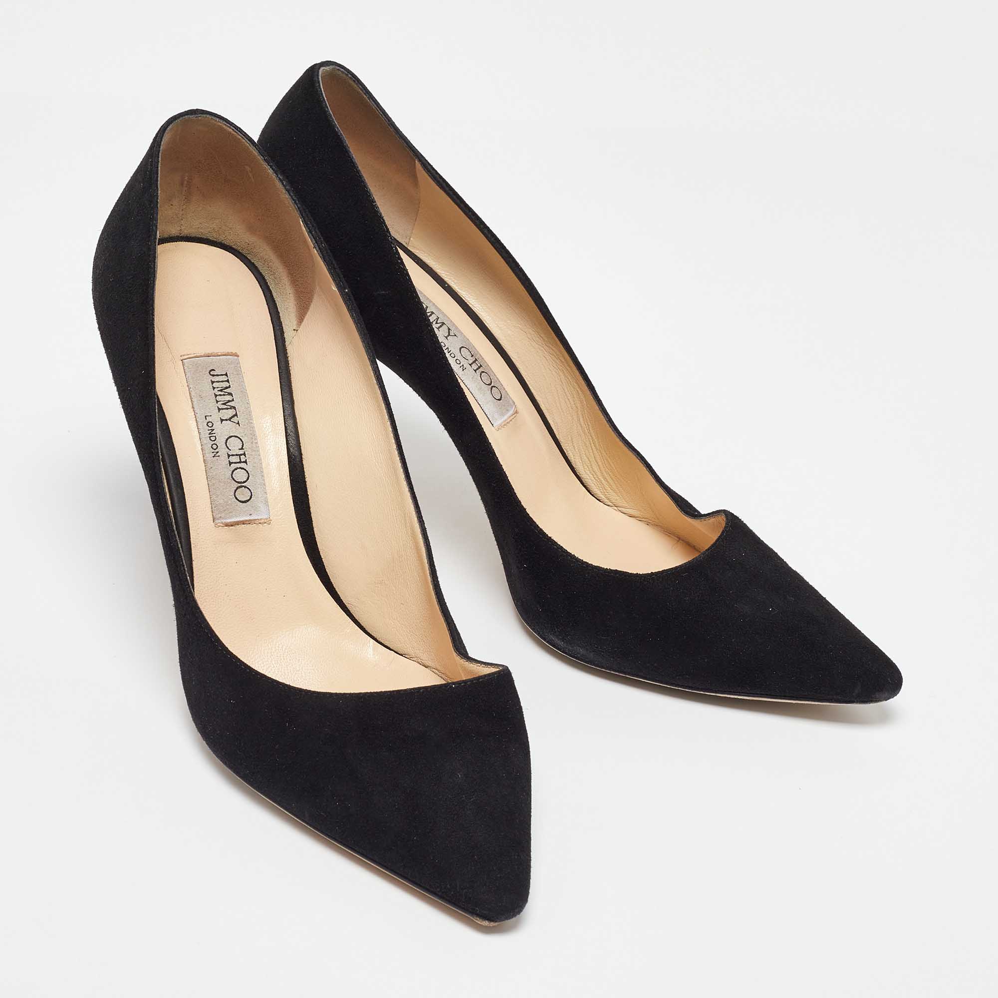 Jimmy Choo Black Suede Romy Pumps Size 40