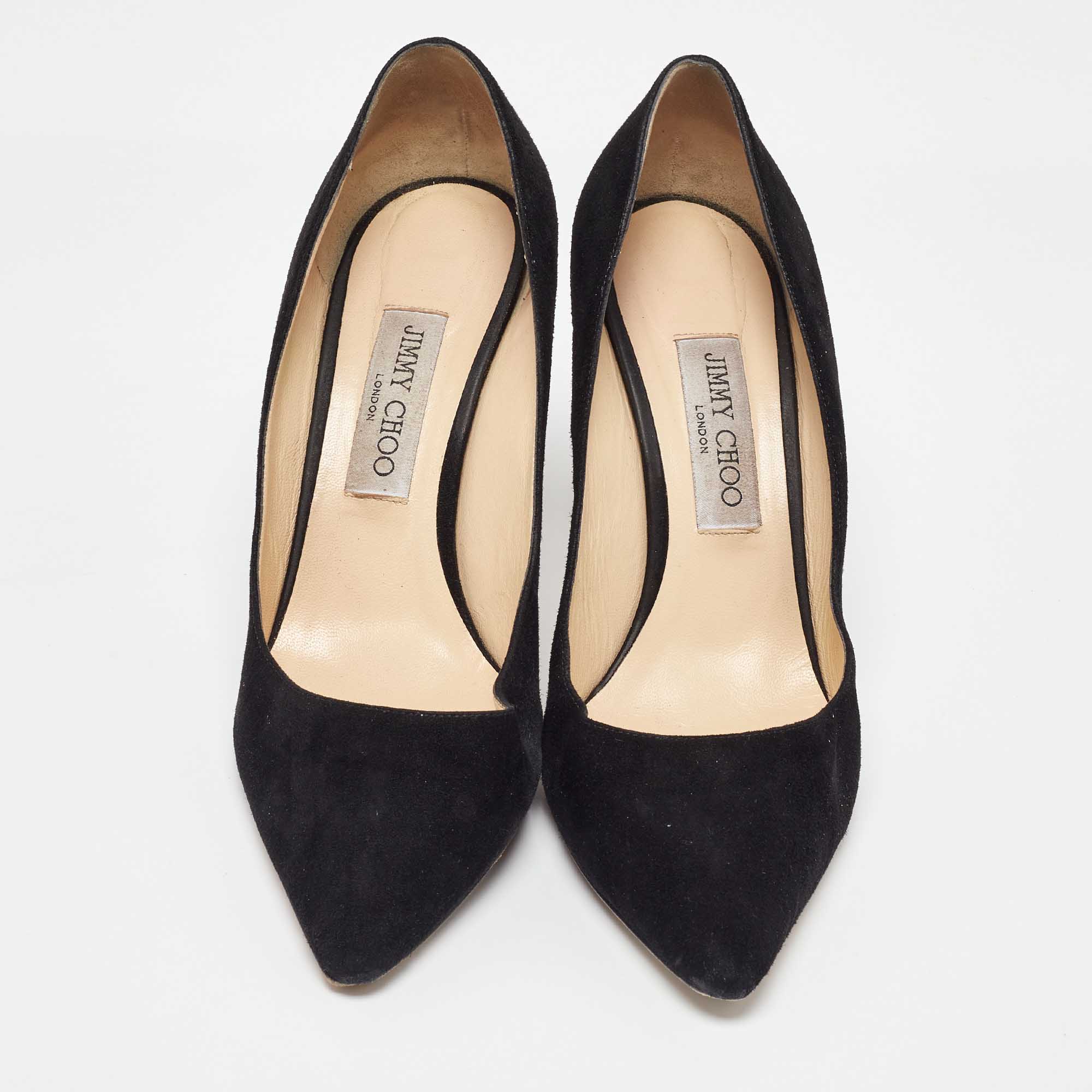 Jimmy Choo Black Suede Romy Pumps Size 40