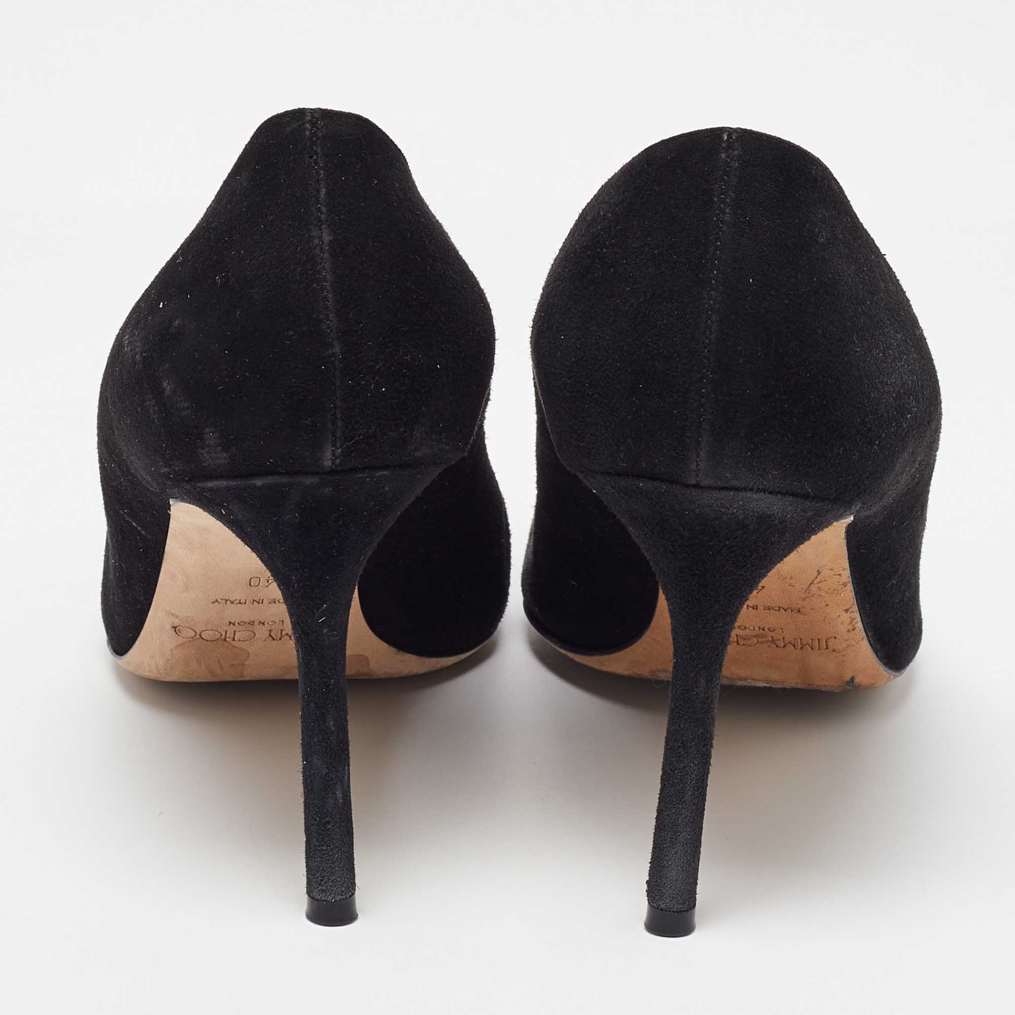 Jimmy Choo Black Suede Romy Pumps Size 40