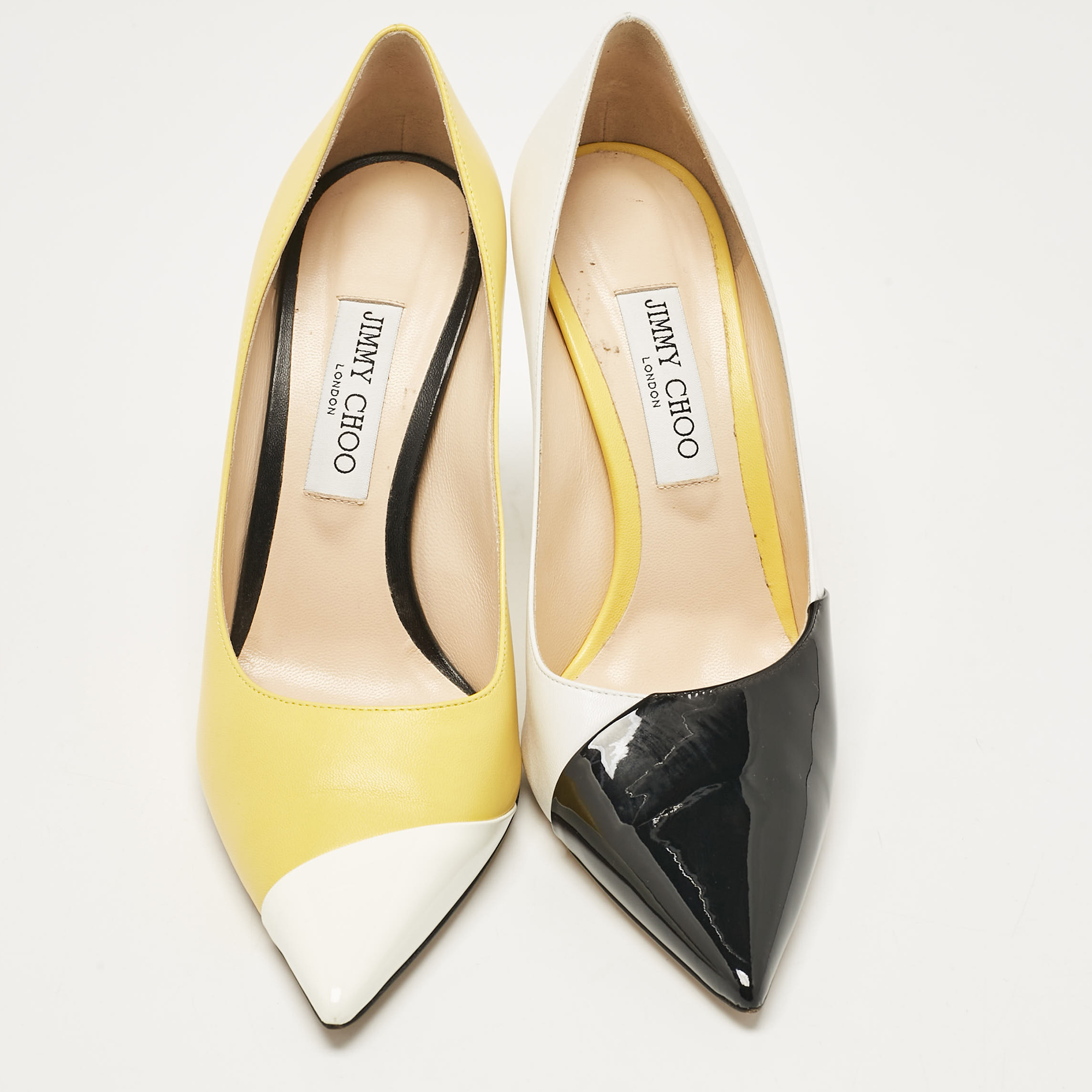 Jimmy Choo Multicolor Leather And Patent Leather Love Pumps Size 41