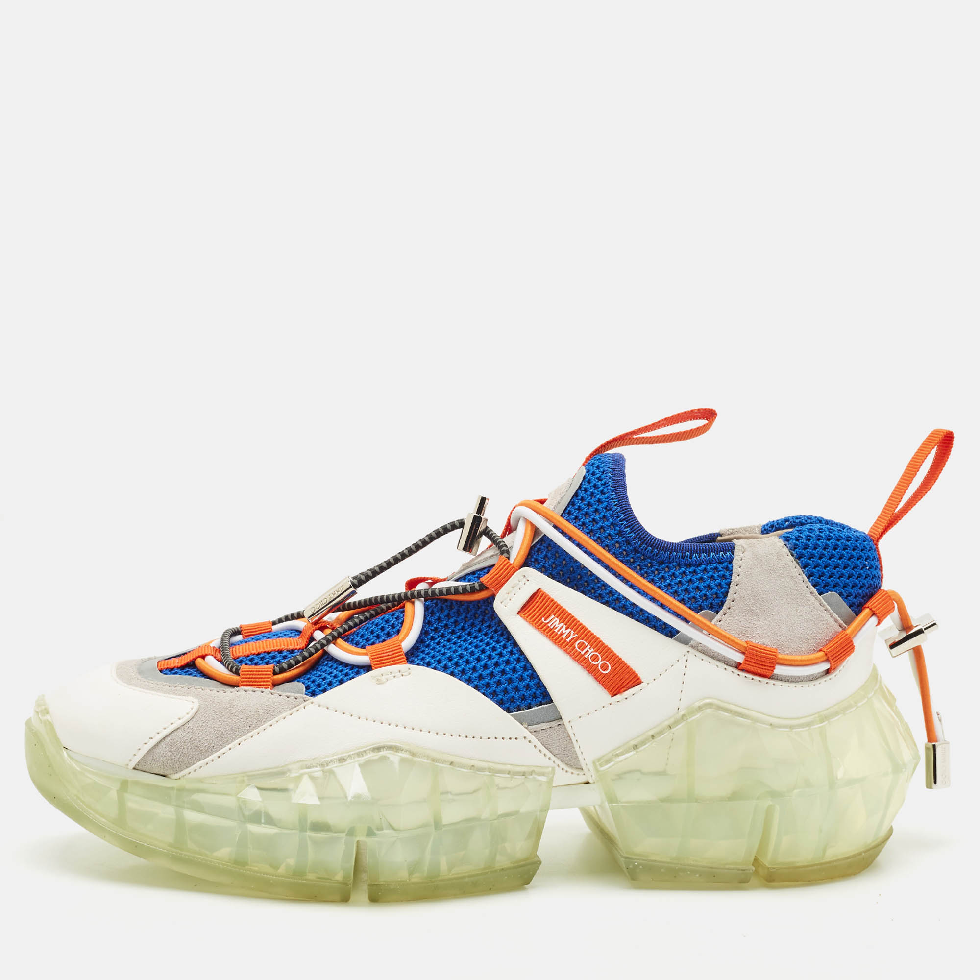 Jimmy Choo Multicolor Leather and Mesh Diamond Trail Sneakers Size
Jimmy Choo Multicolor Leather and Mesh Diamond Trail Sneakers Size