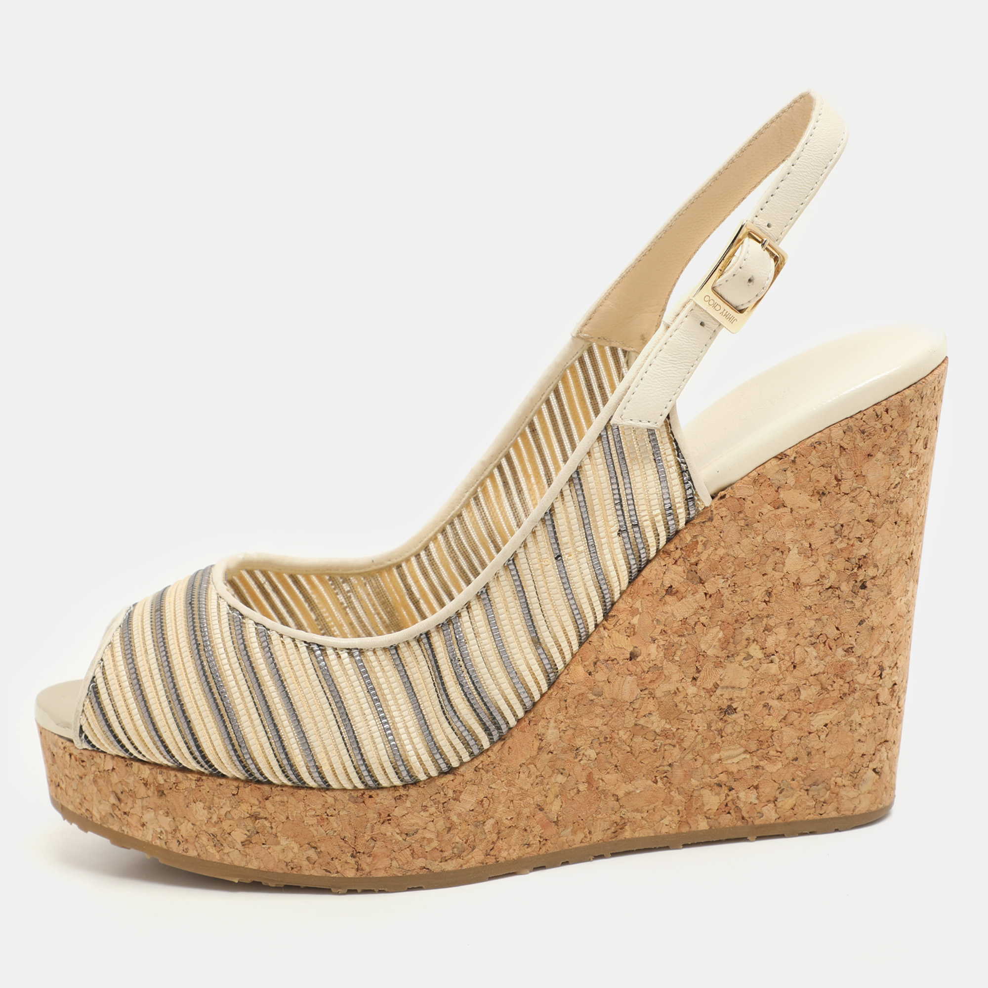 Jimmy Choo Multicolor Leather Prova Cork Wedge Slingback Pumps Size
Jimmy Choo Multicolor Leather Prova Cork Wedge Slingback Pumps Size