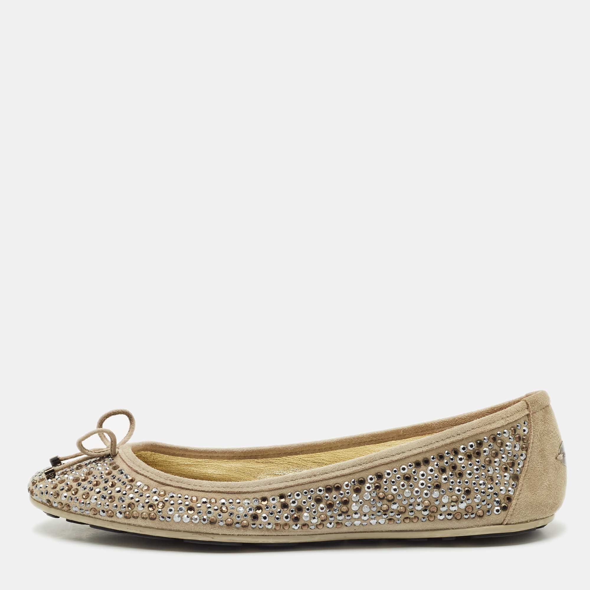 Jimmy Choo Grey Crystal Embellished Suede Weber Ballet Flats Size
Jimmy Choo Grey Crystal Embellished Suede Weber Ballet Flats Size