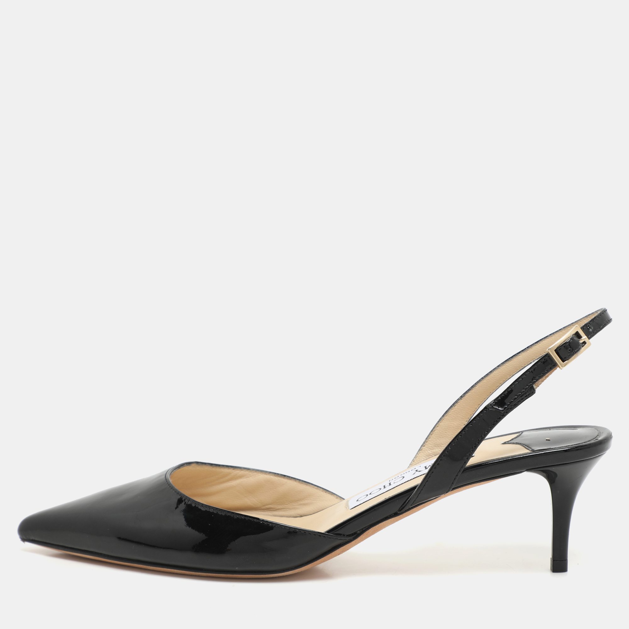 Jimmy Choo Black Patent Leather Tilly Slingback Sandals Size 36
Jimmy Choo Black Patent Leather Tilly Slingback Sandals Size 36