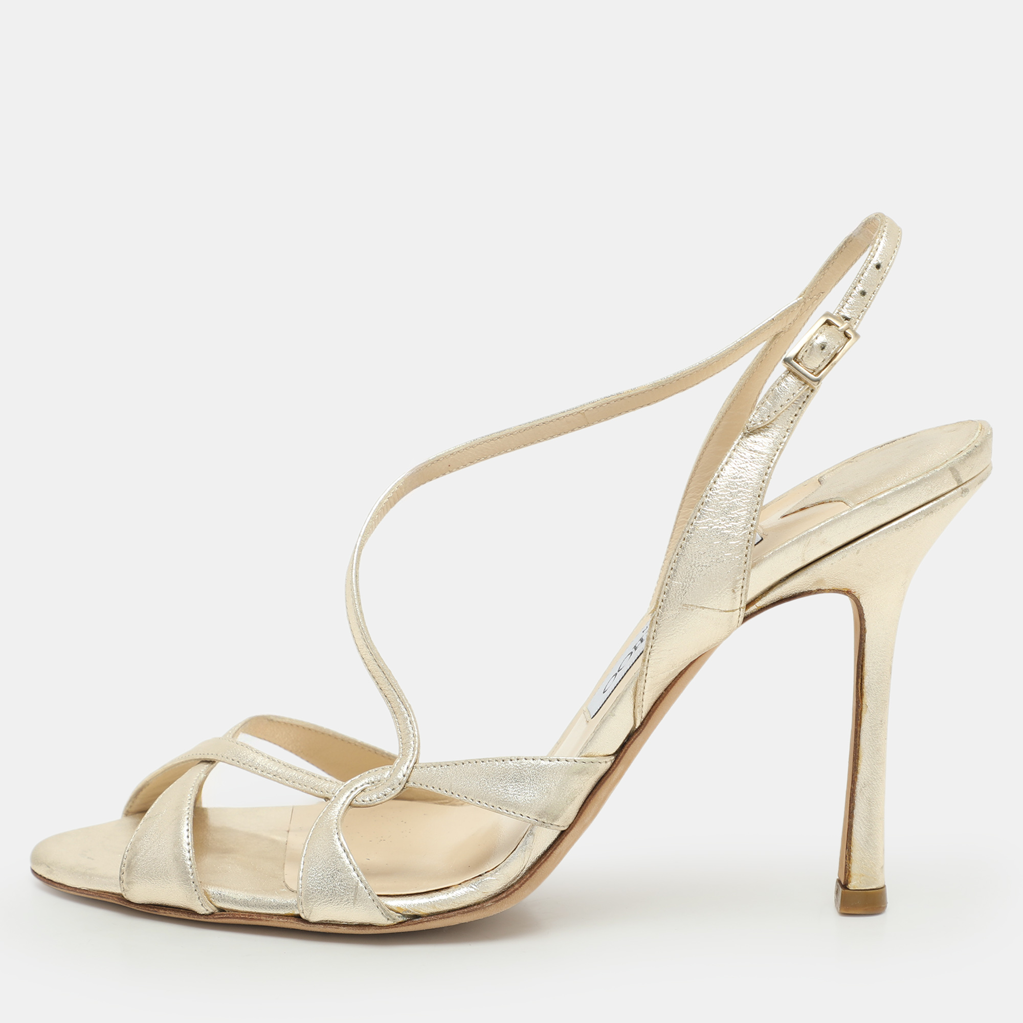 Leather Criss Cross Strappy Sandals 39 - Jimmy Choo - Modalova