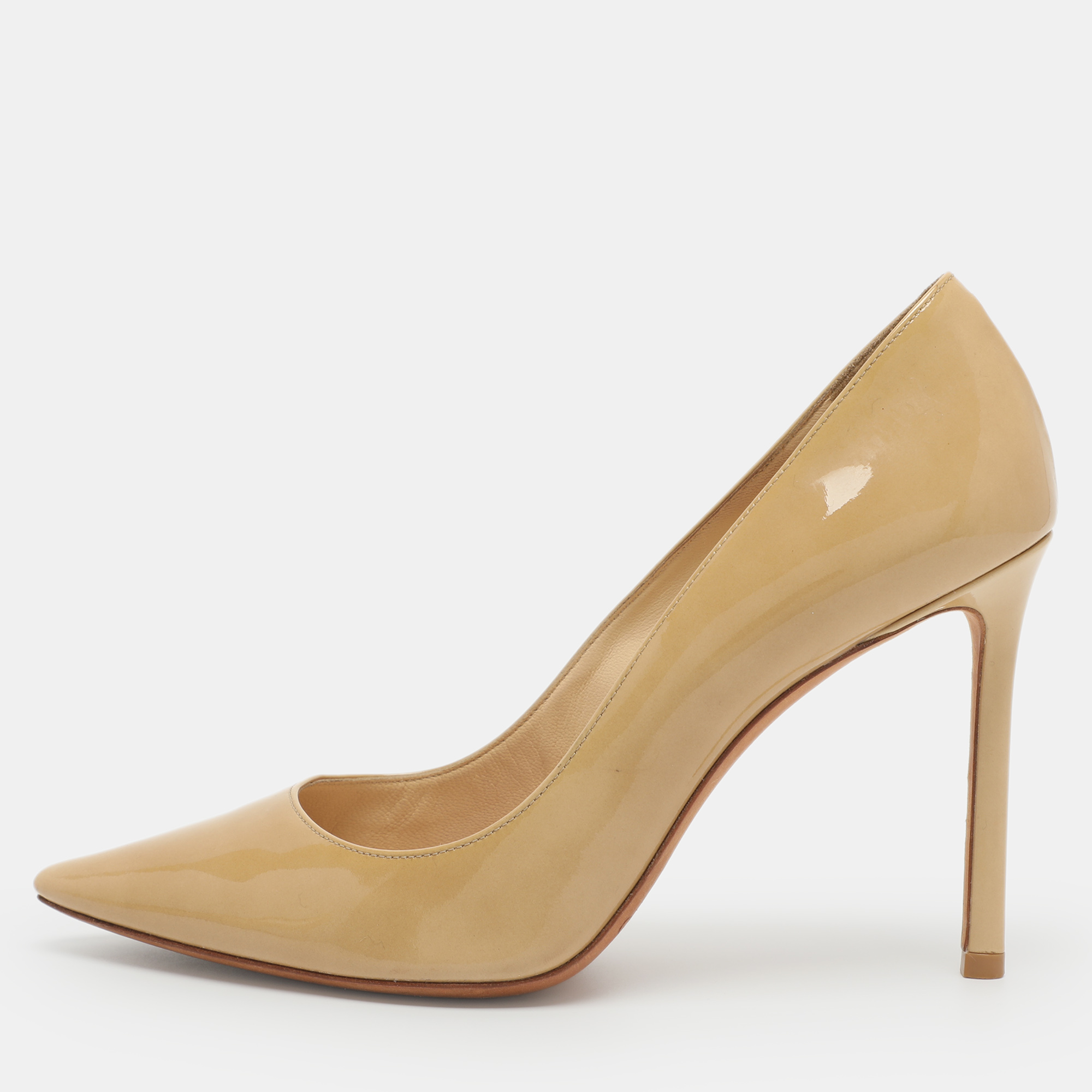 Jimmy Choo Romy Size Beige Patent Leather Pumps
Jimmy Choo Romy Size Beige Patent Leather Pumps