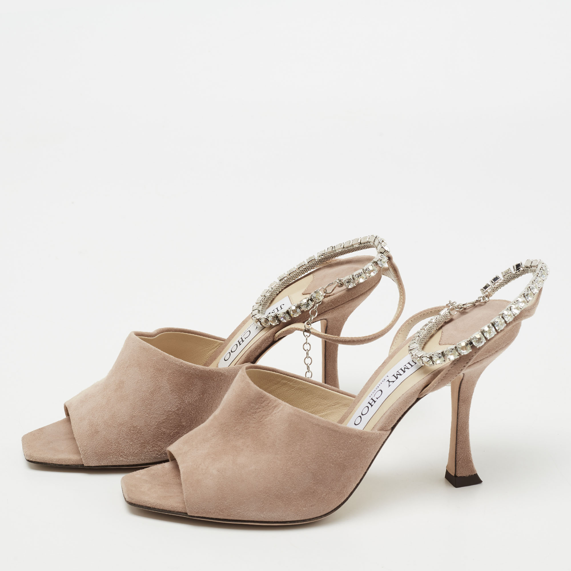 Jimmy Choo Dusty Pink Suede Sae Crystal Embellished Ankle Chain Sandals Size
Jimmy Choo Dusty Pink Suede Sae Crystal Embellished Ankle Chain Sandals Size