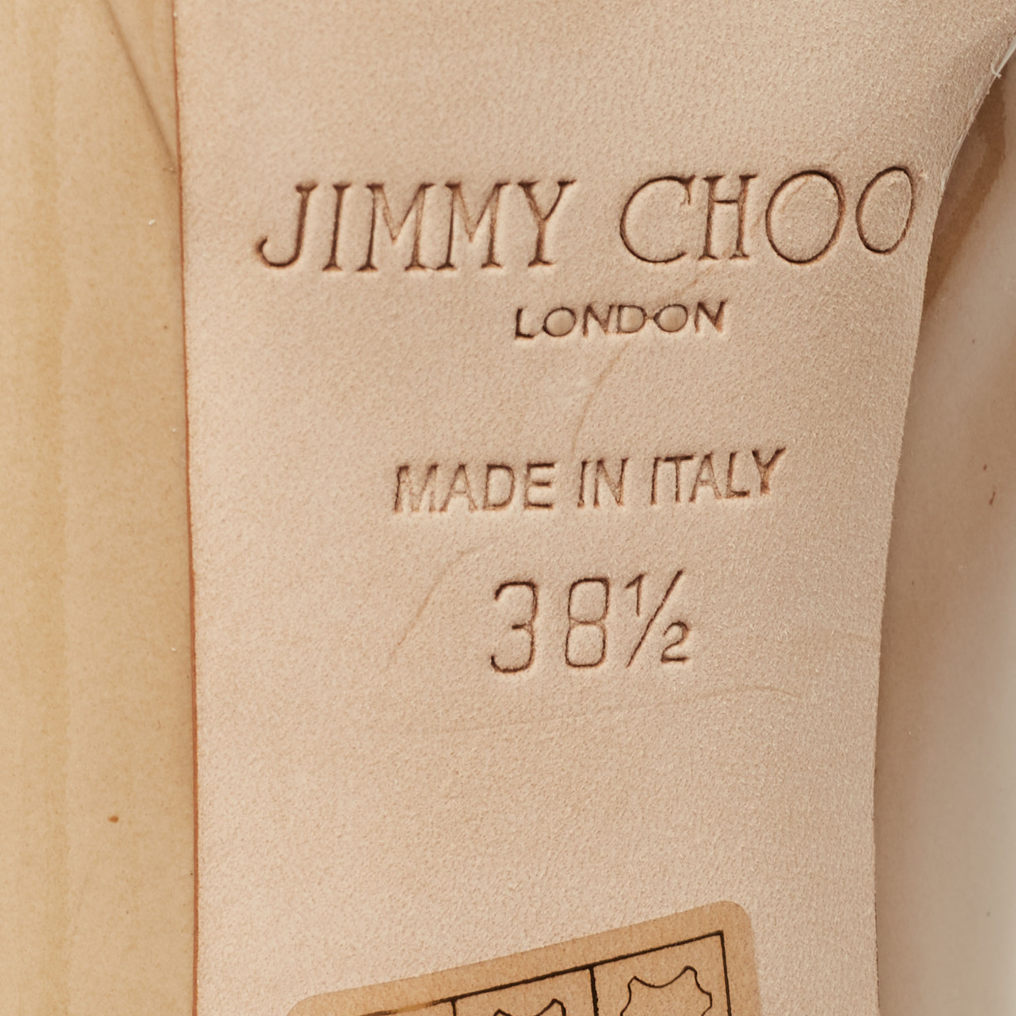 Jimmy Choo Beige Patent Leather Alex Pumps Size 38.5