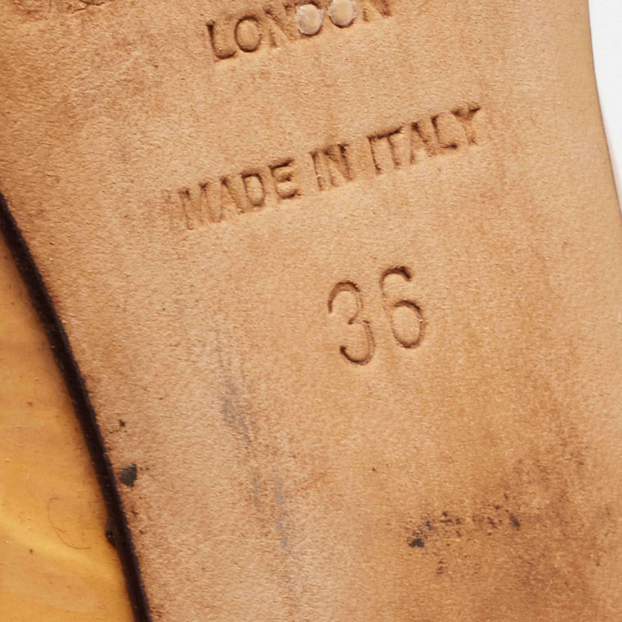 Jimmy Choo Light Brown Patent Leather Nova Slingback Pumps Size 36