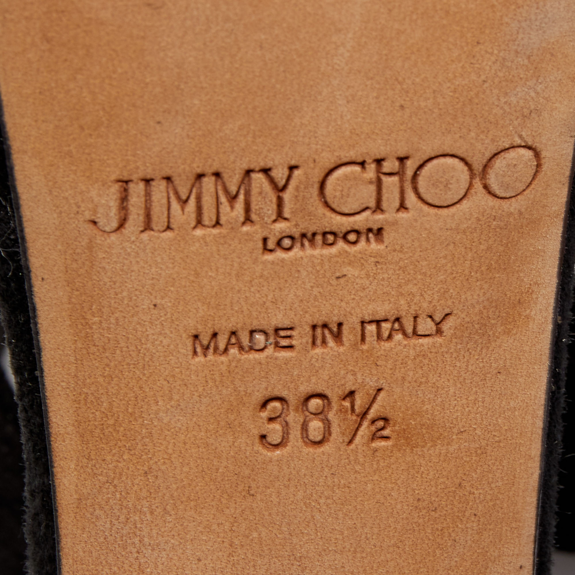 Jimmy Choo Black Suede Kaytrin Sandals Size 38.5