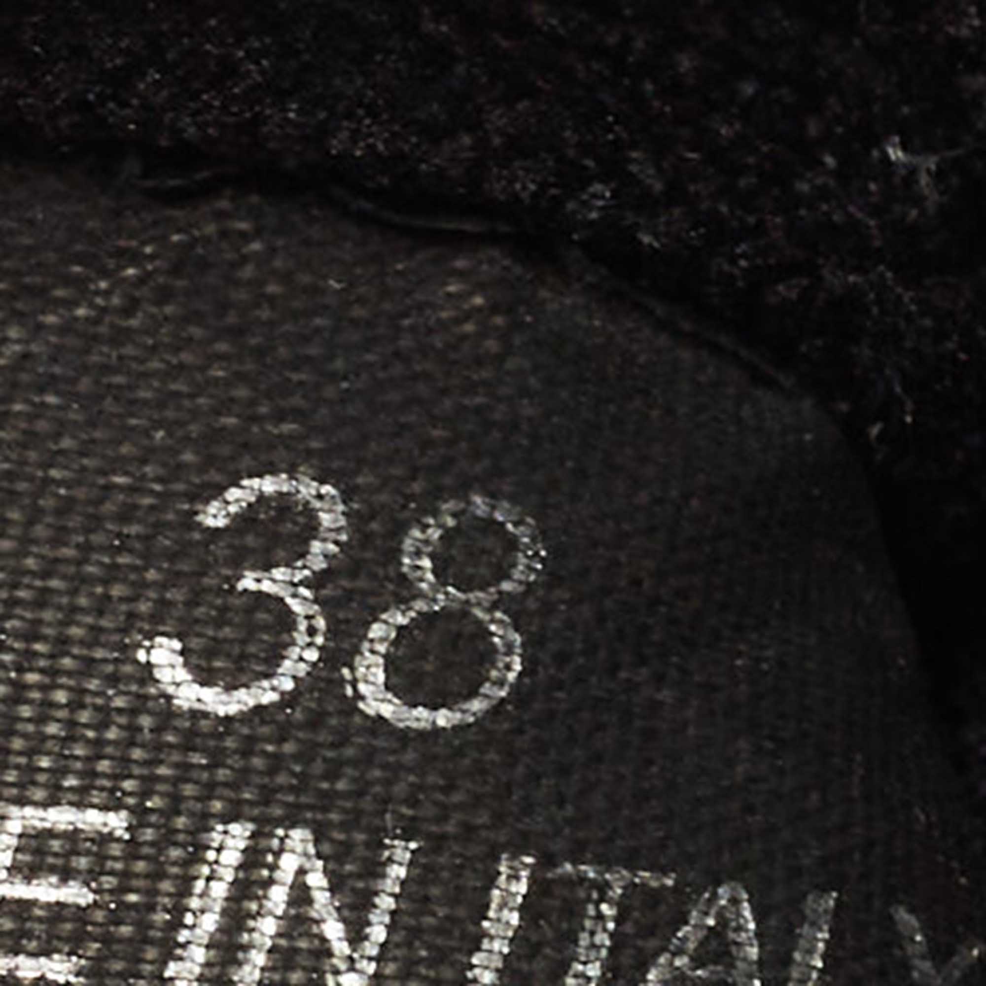 Jimmy Choo Black Crystal Embellished Knit Fabric Regena High Top Sneakers Size 38